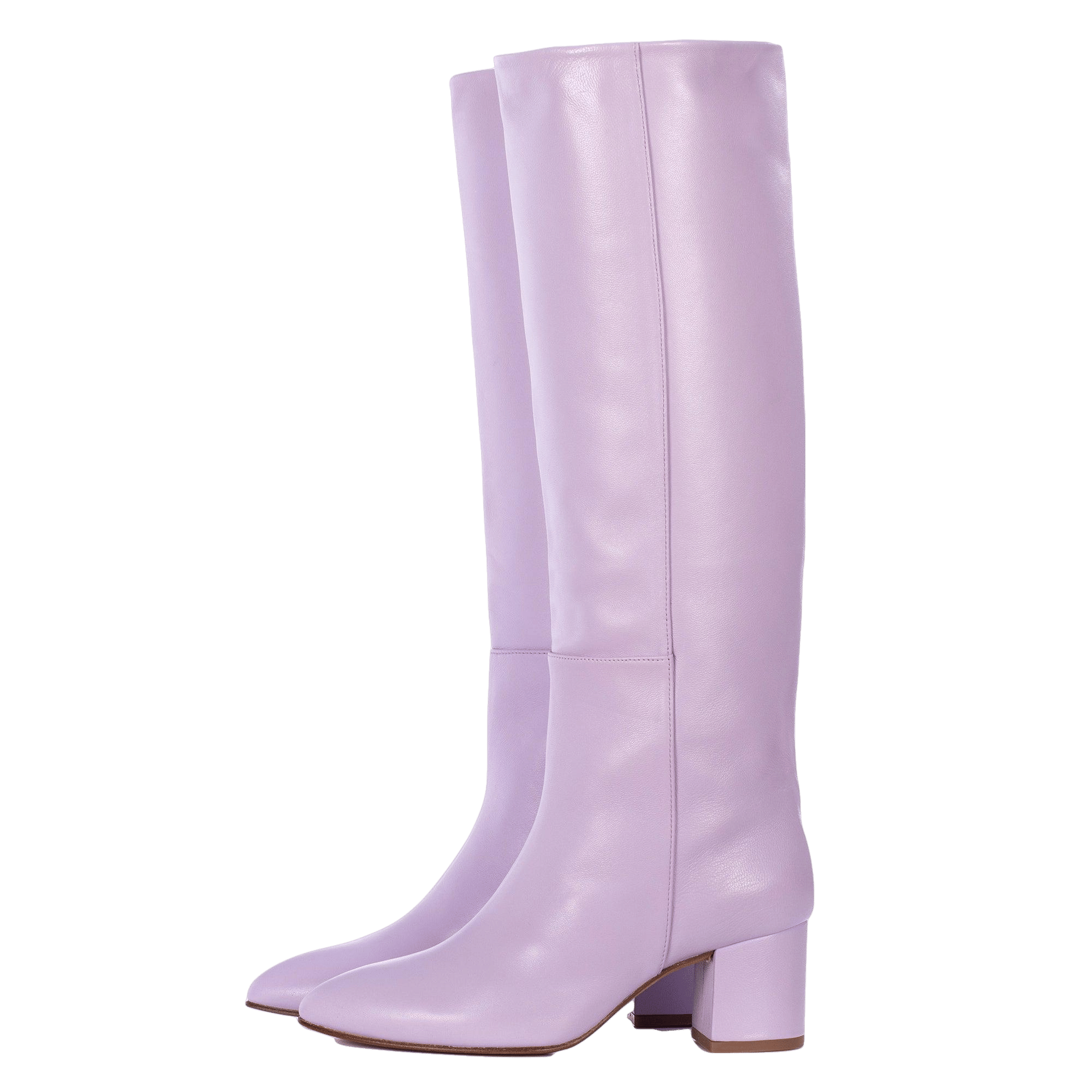 MAUVE LEATHER TALL BOOTS in Purple made by Toral