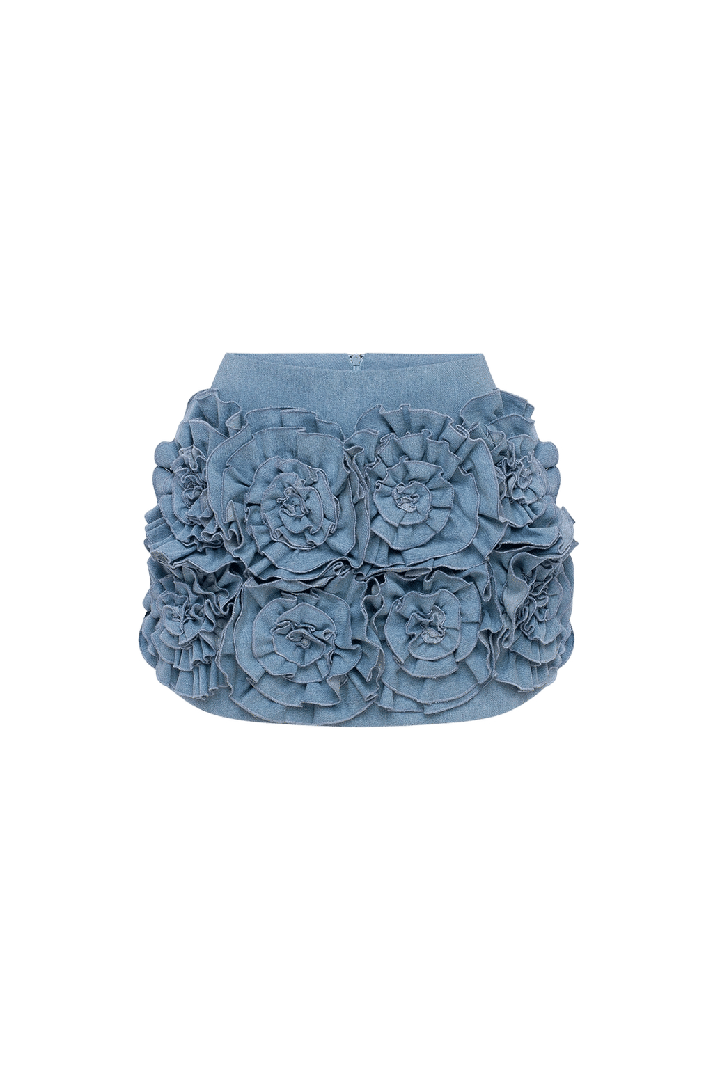 Denim Mini Skirt Roses made by Guranda