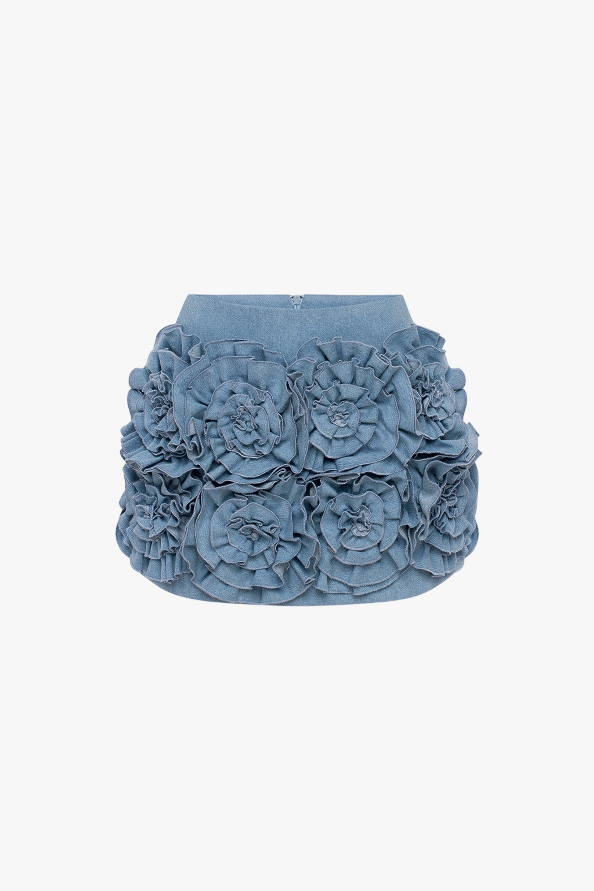 Denim Mini Skirt Roses made by Guranda