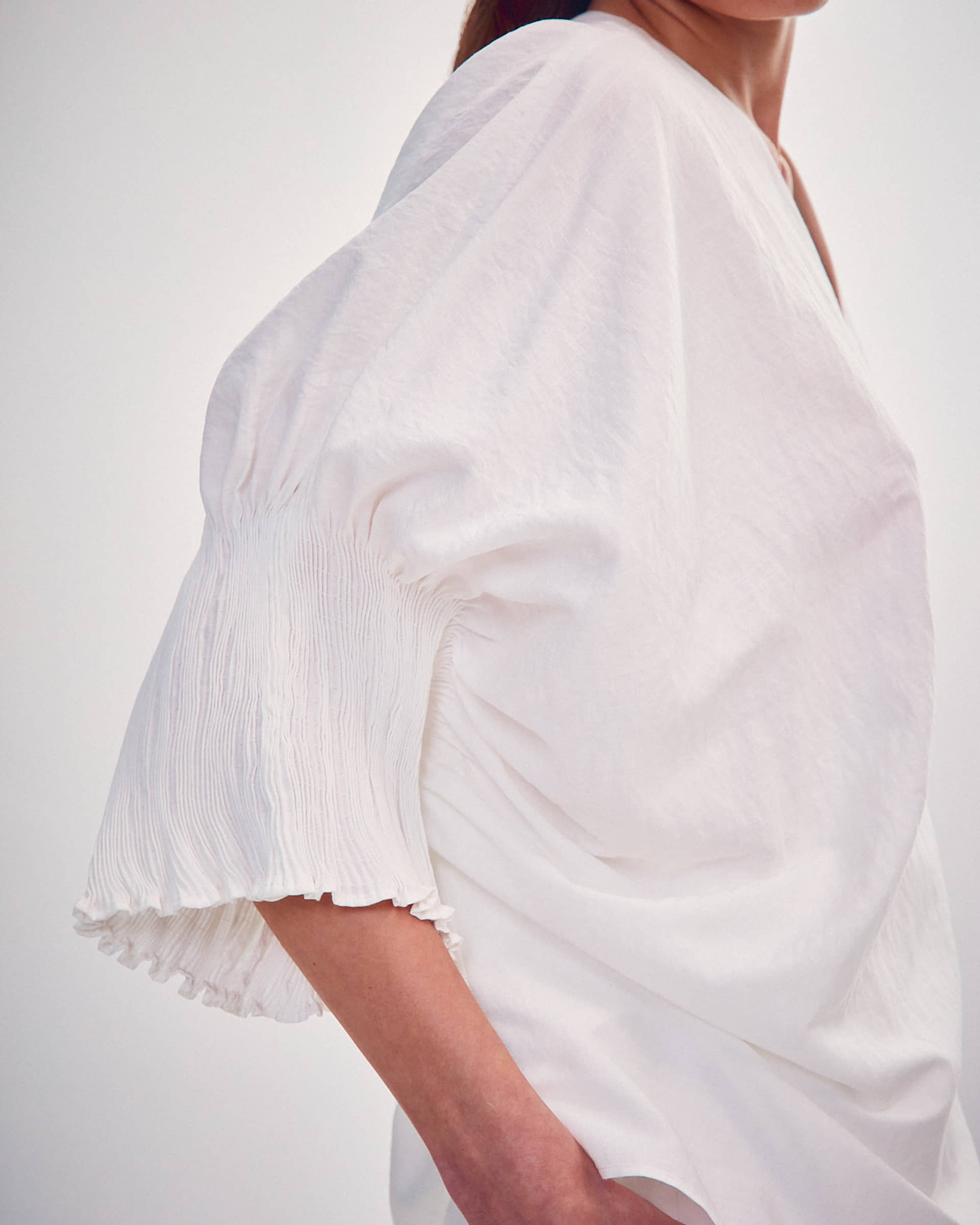 BLOUSE WITH TIGHT SLEEVES made by DELEGAN Clothes