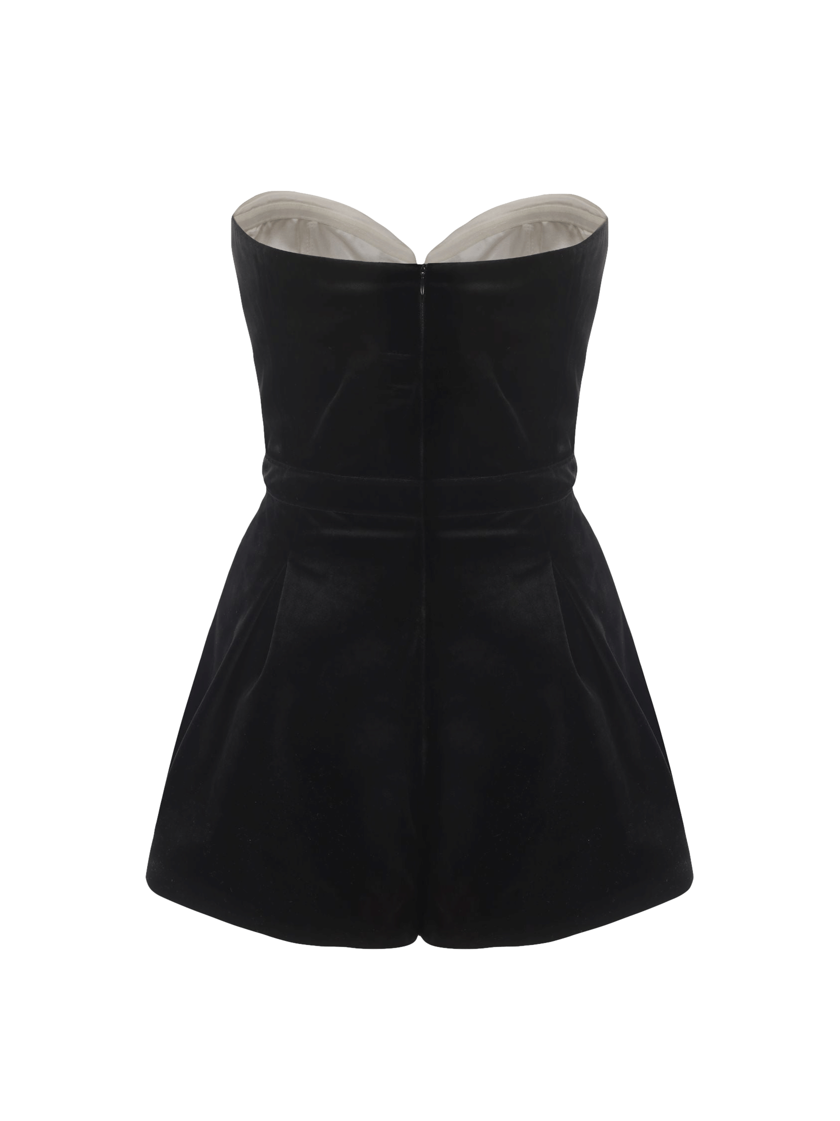 Amanda Velvet Jumpsuit (White) in Black made by Nana Jacqueline