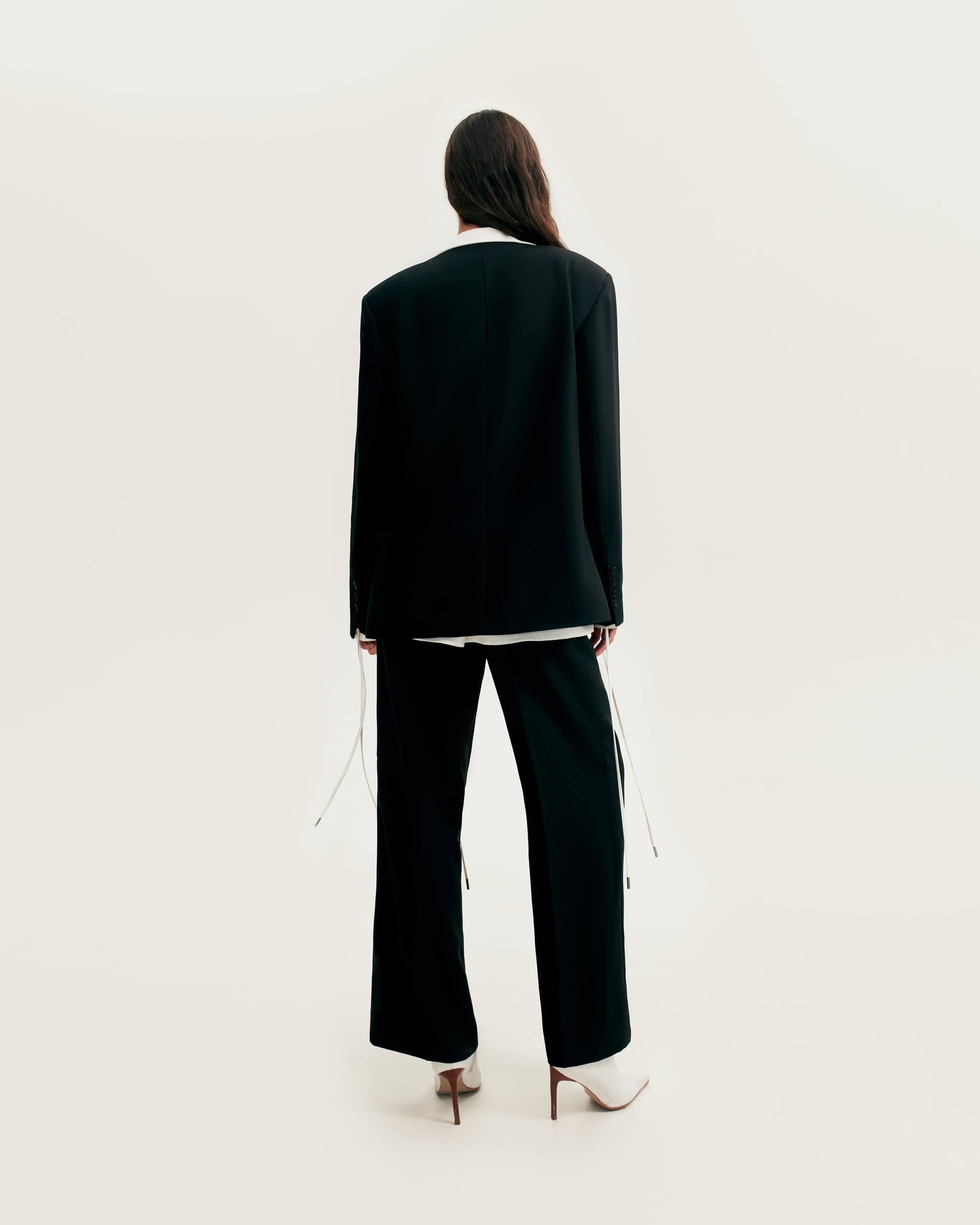High-rise black suit pants, Xo Xo made by Milla