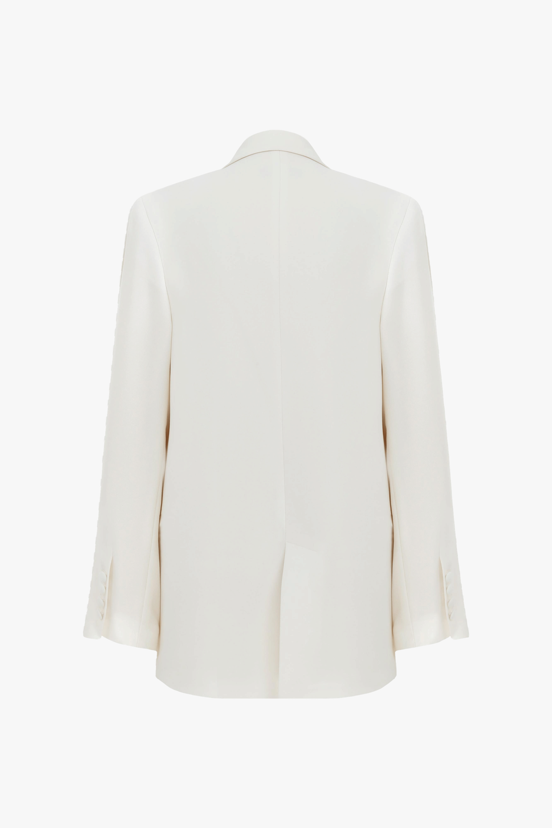 Boxy Oversize Crepe Blazer in Blanche in White made by Nazli Ceren