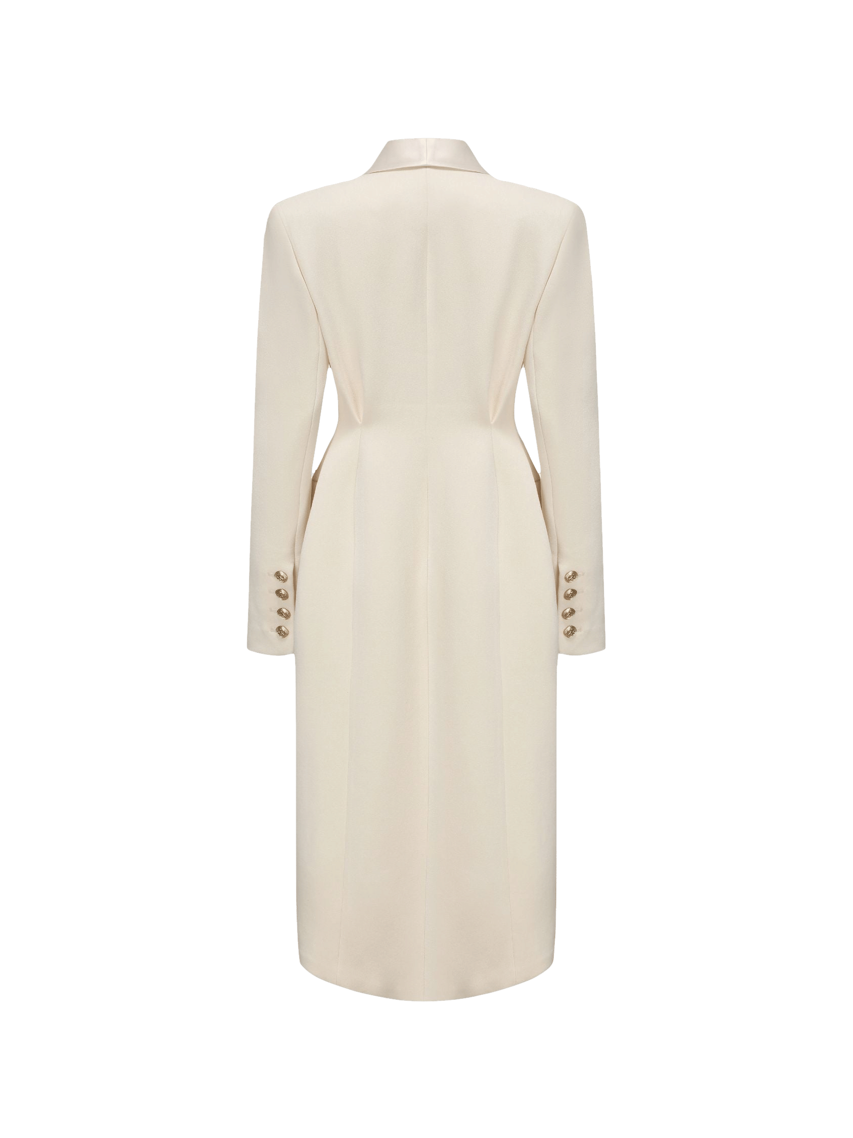 Evie Long Suit Jacket (White) in White made by Nana Jacqueline