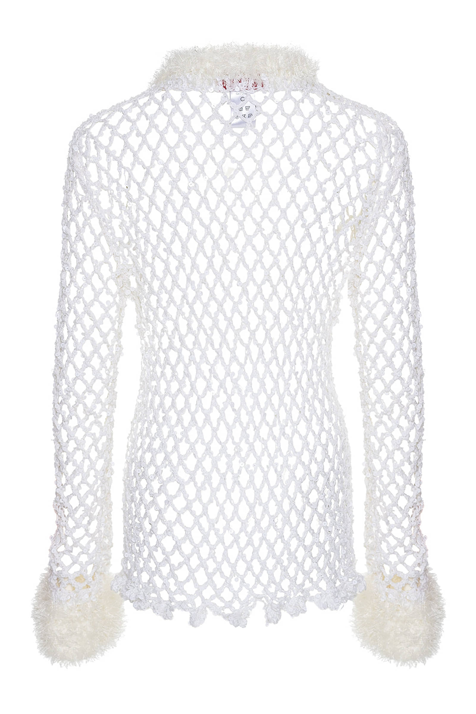 Vanilla White Handmade Crochet Shirt made by ANDREEVA