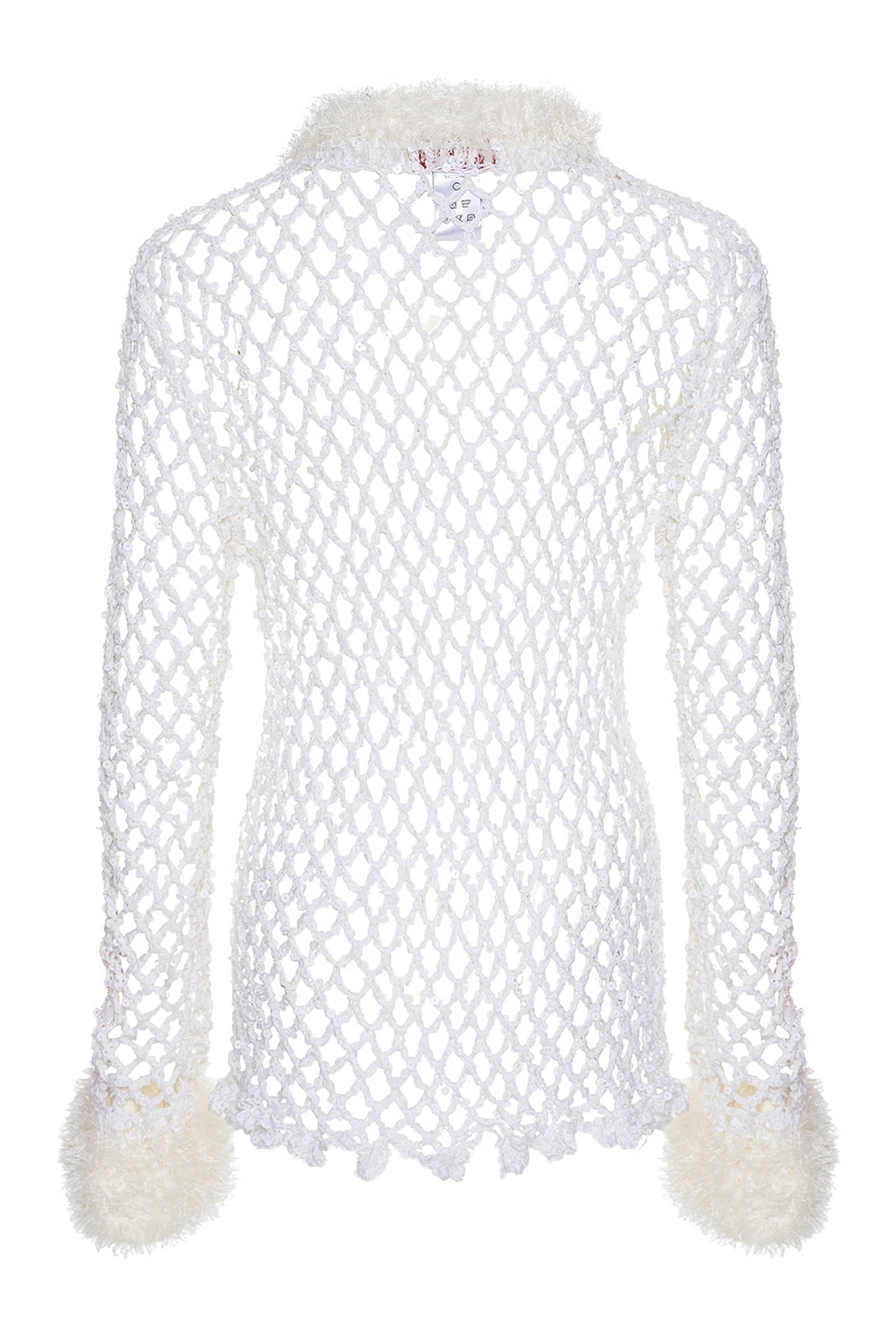 Vanilla White Handmade Crochet Shirt made by ANDREEVA