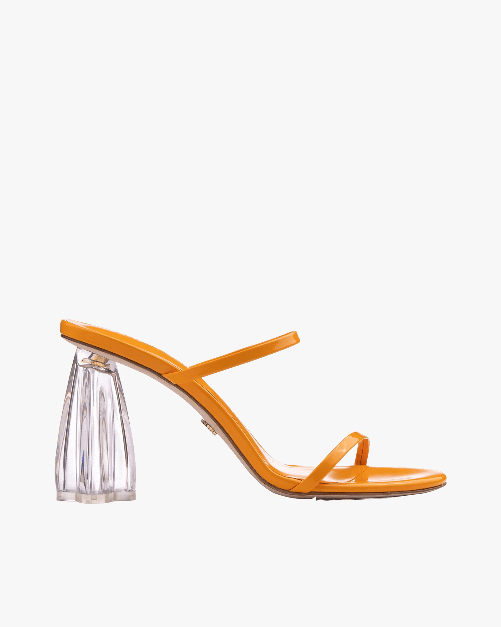 Fiorellini Glass Heel 95 Orange Patent made by ATANA