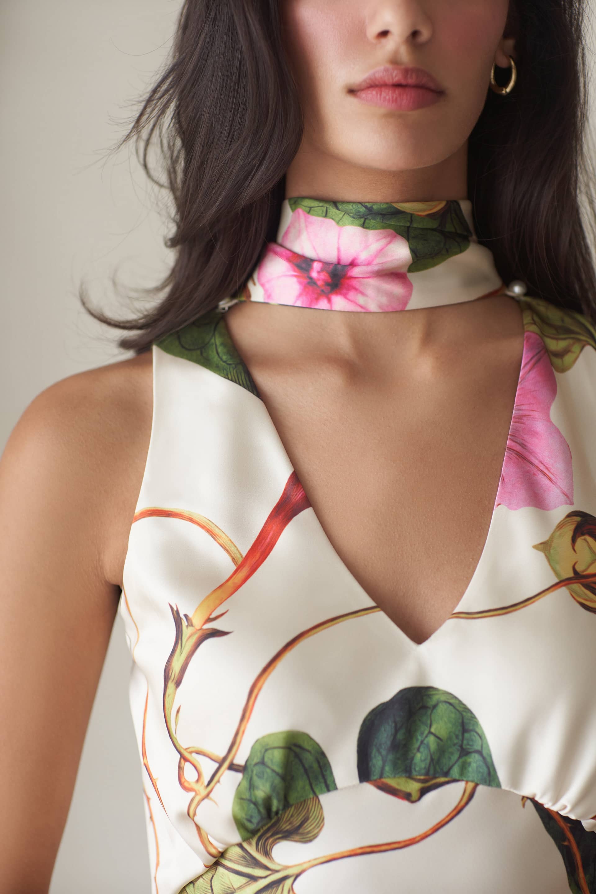 Catalina Silky Gown In Rafflesia made by Vasiliki