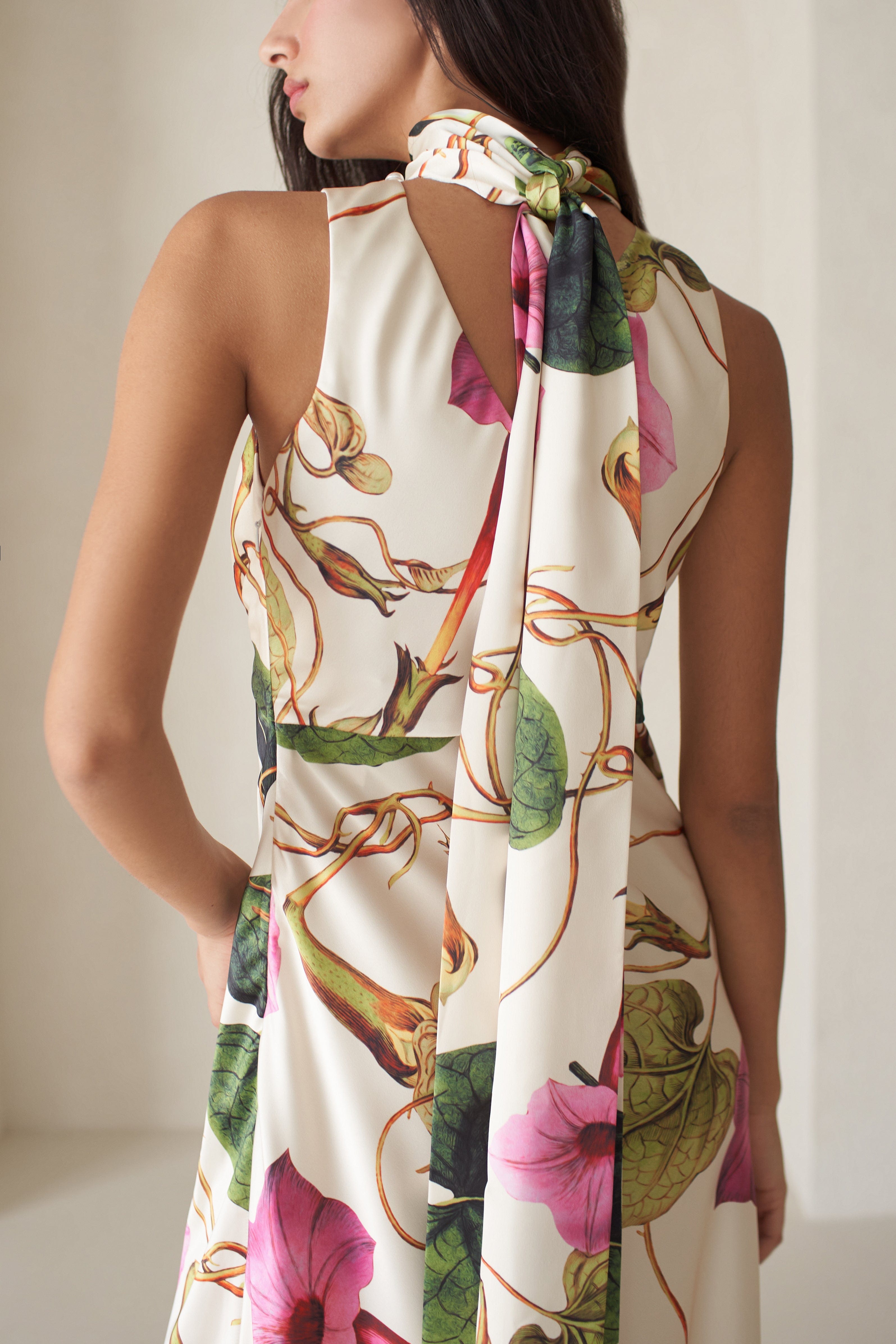 Catalina Silky Gown In Rafflesia made by Vasiliki