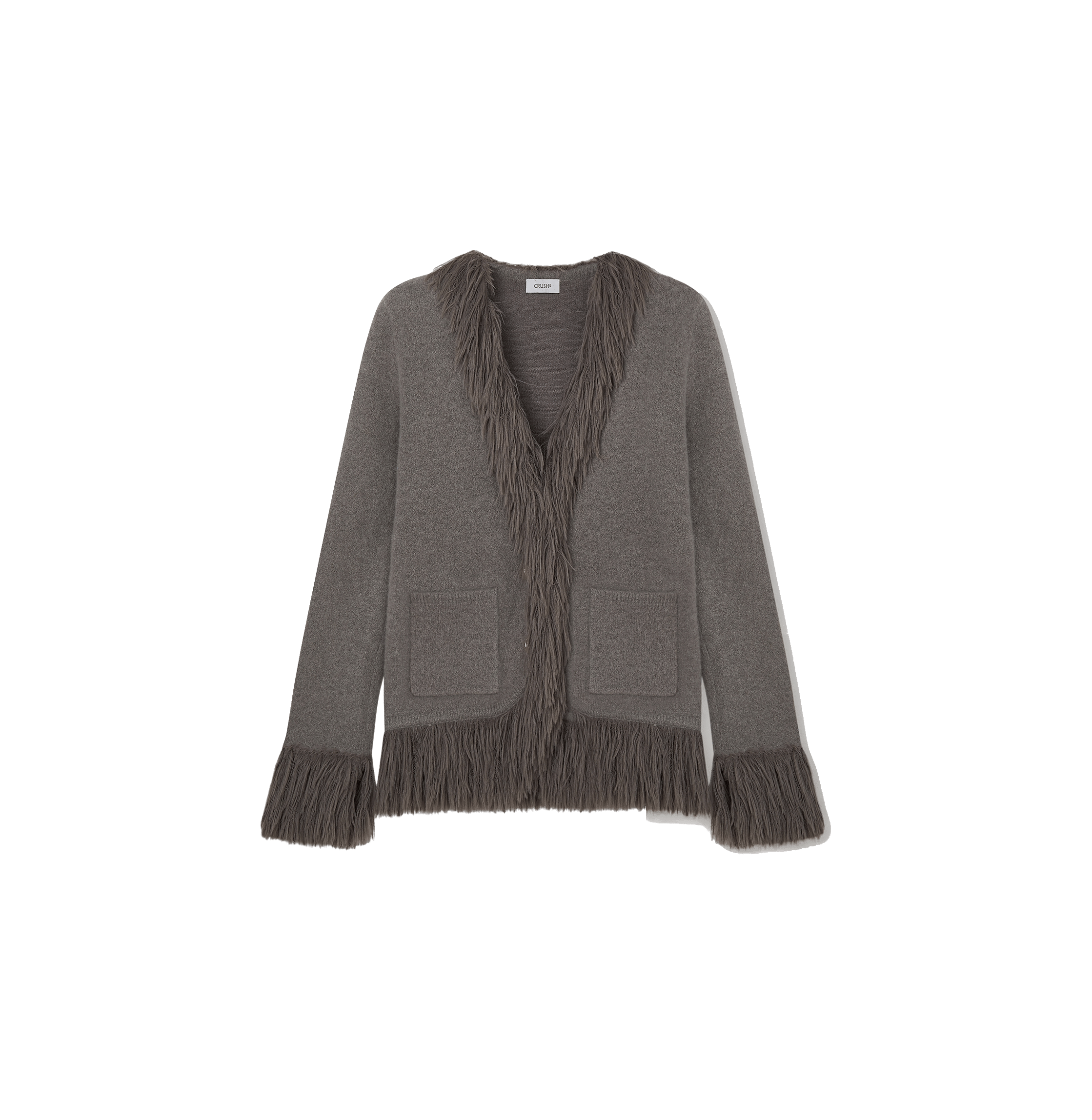 FRINGED CASHMERE-BLEND COAT made by CRUSH Collection