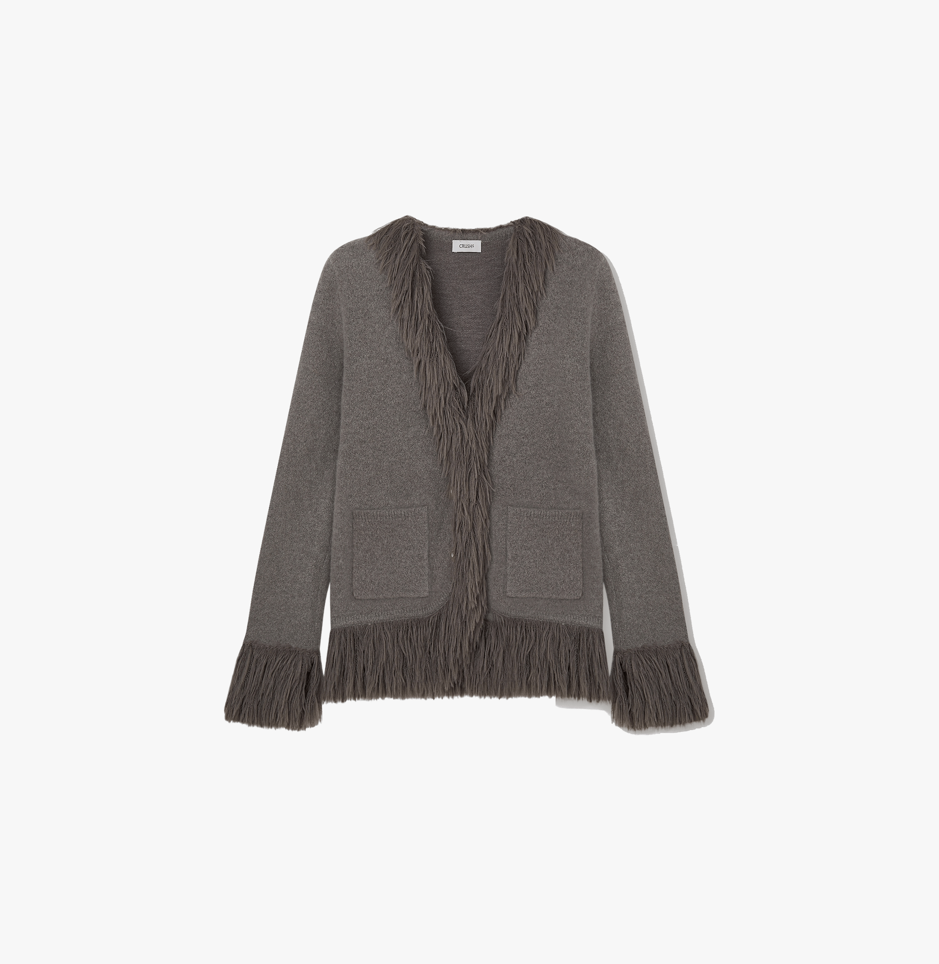 FRINGED CASHMERE-BLEND COAT made by CRUSH Collection