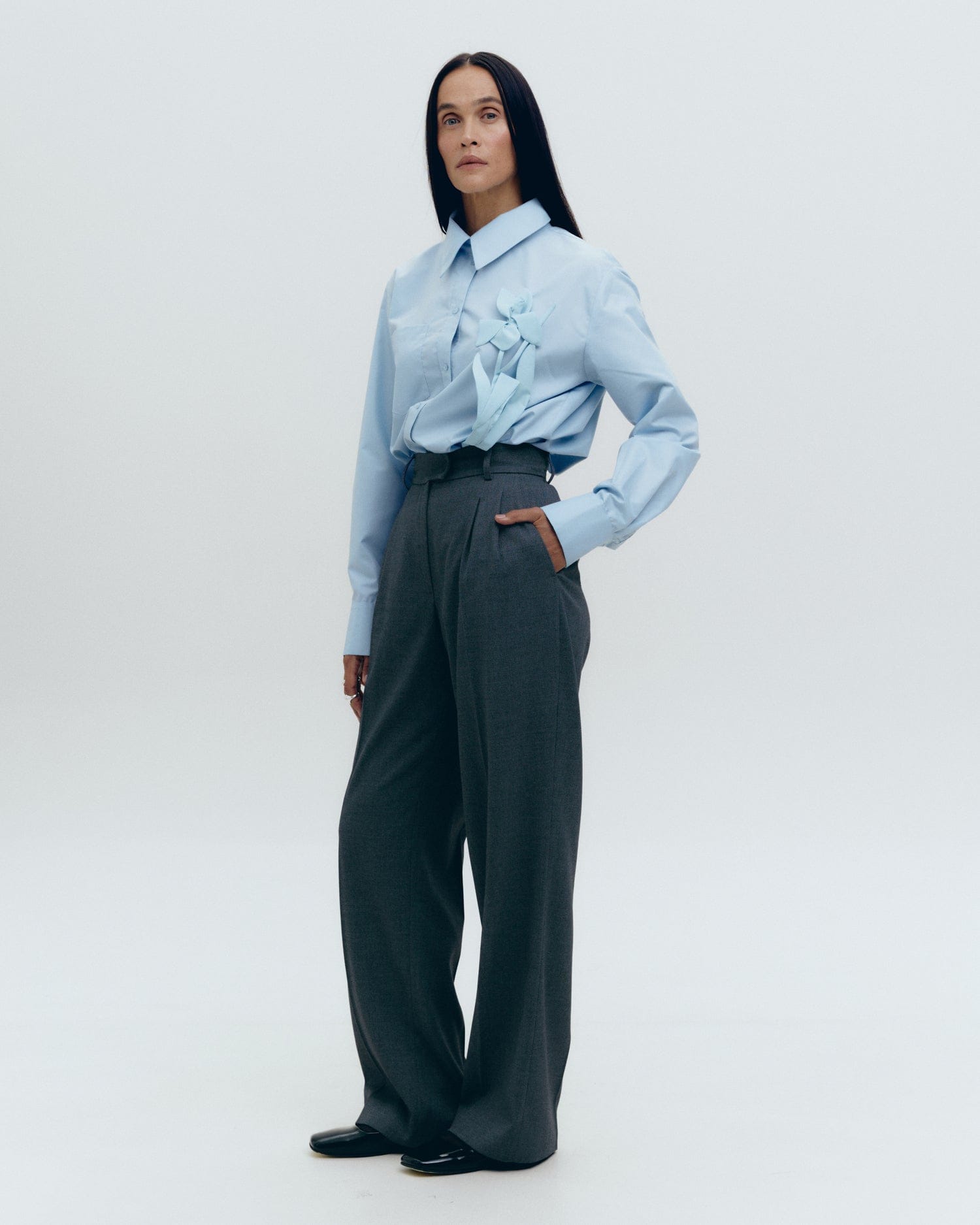 Grey pants made by KNITEL