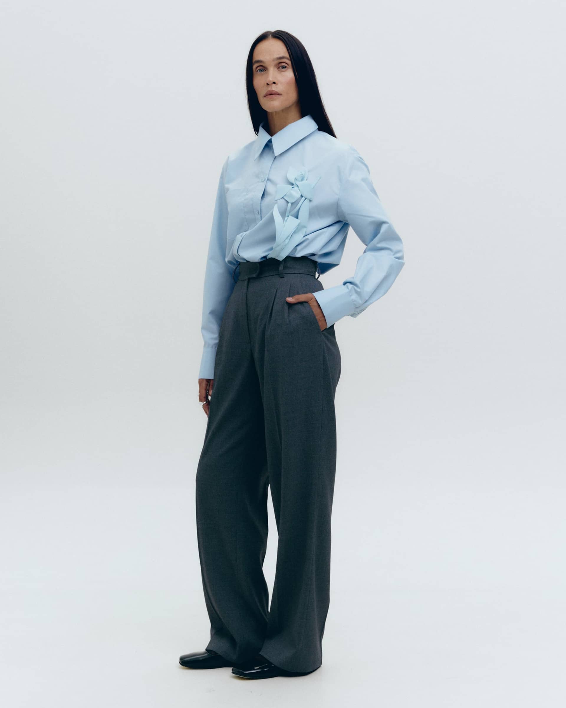 Grey pants made by KNITEL