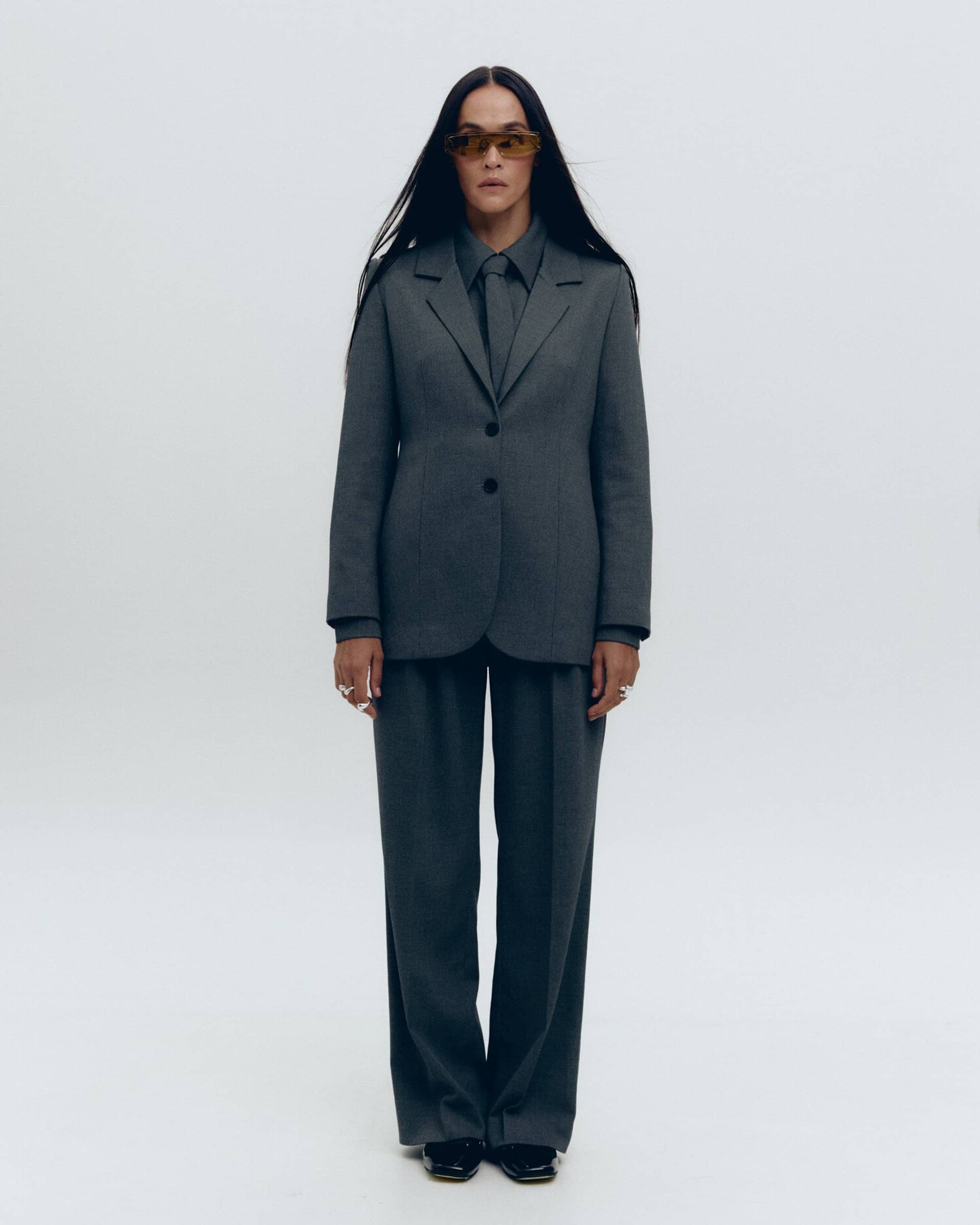 Grey pants made by KNITEL