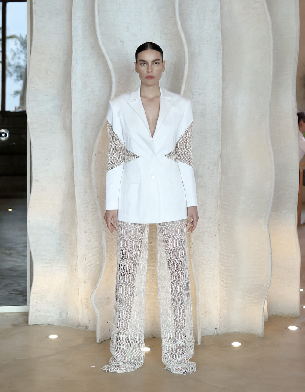 VALE Jacket in White made by MAET