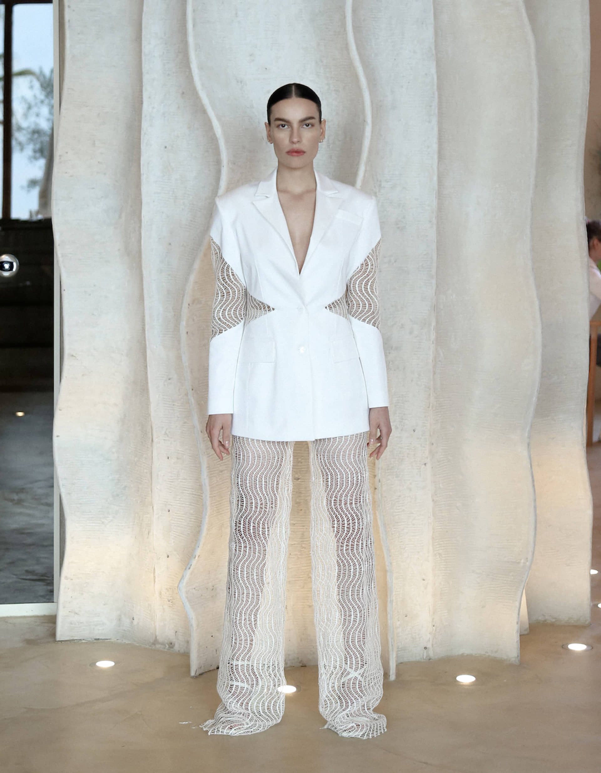 VALE Jacket in White made by MAET