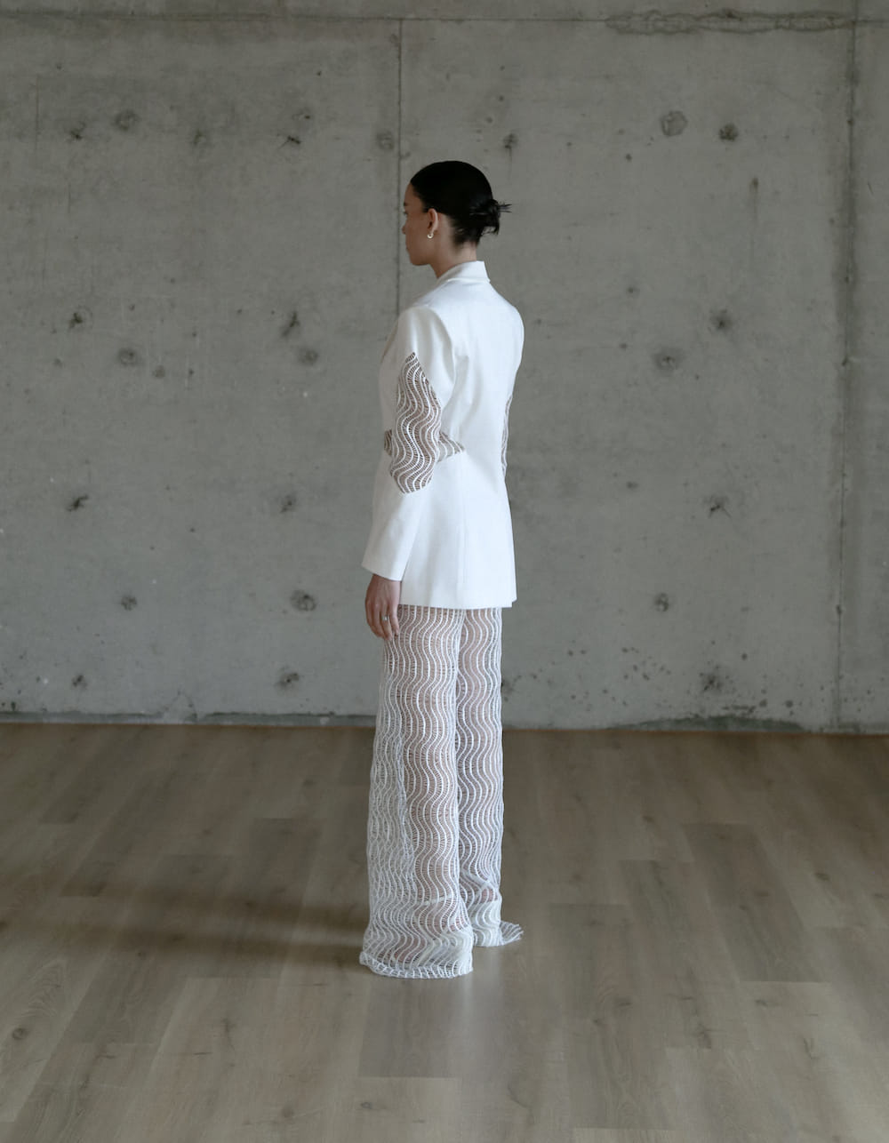 VALE Jacket in White made by MAET