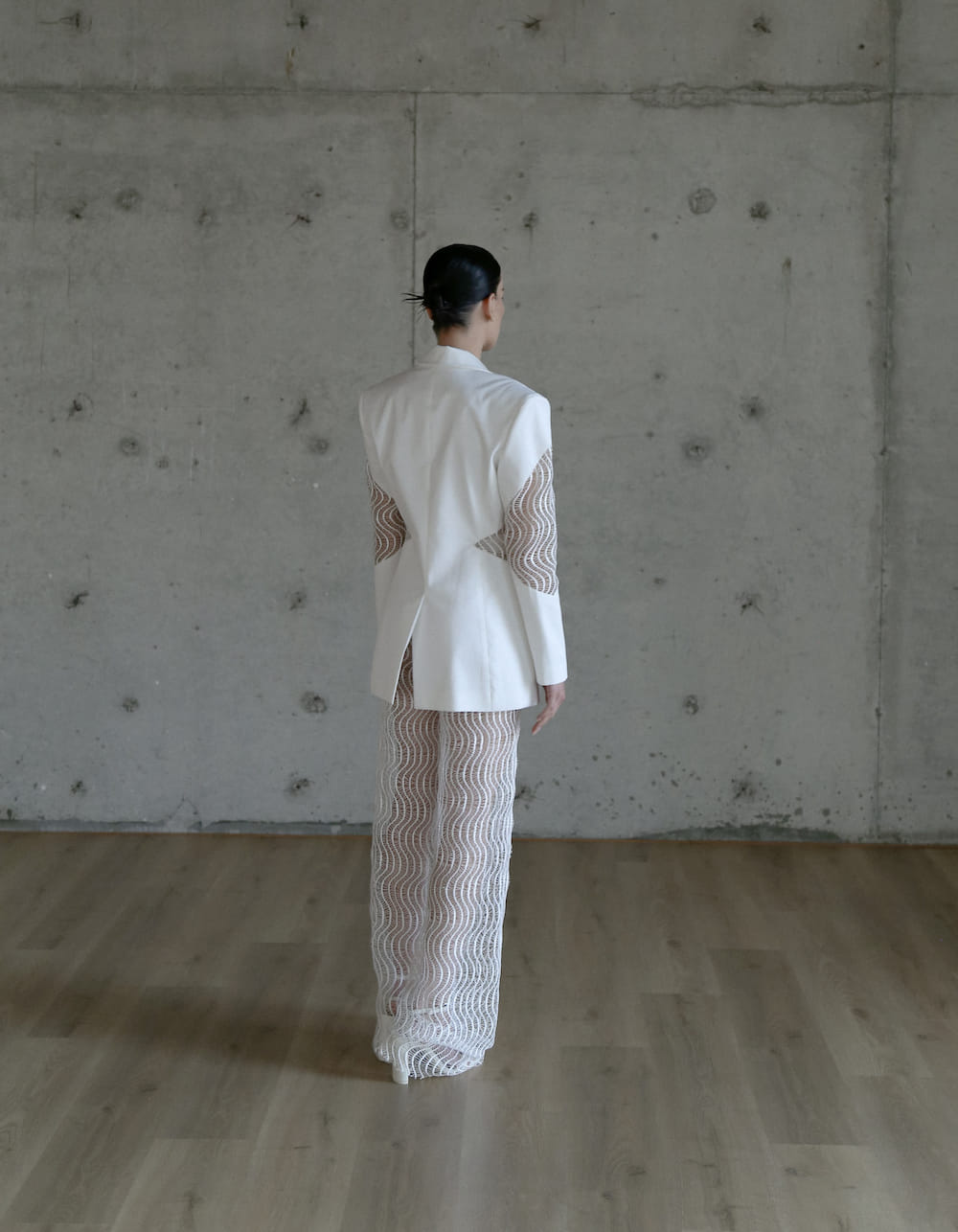 VALE Jacket in White made by MAET