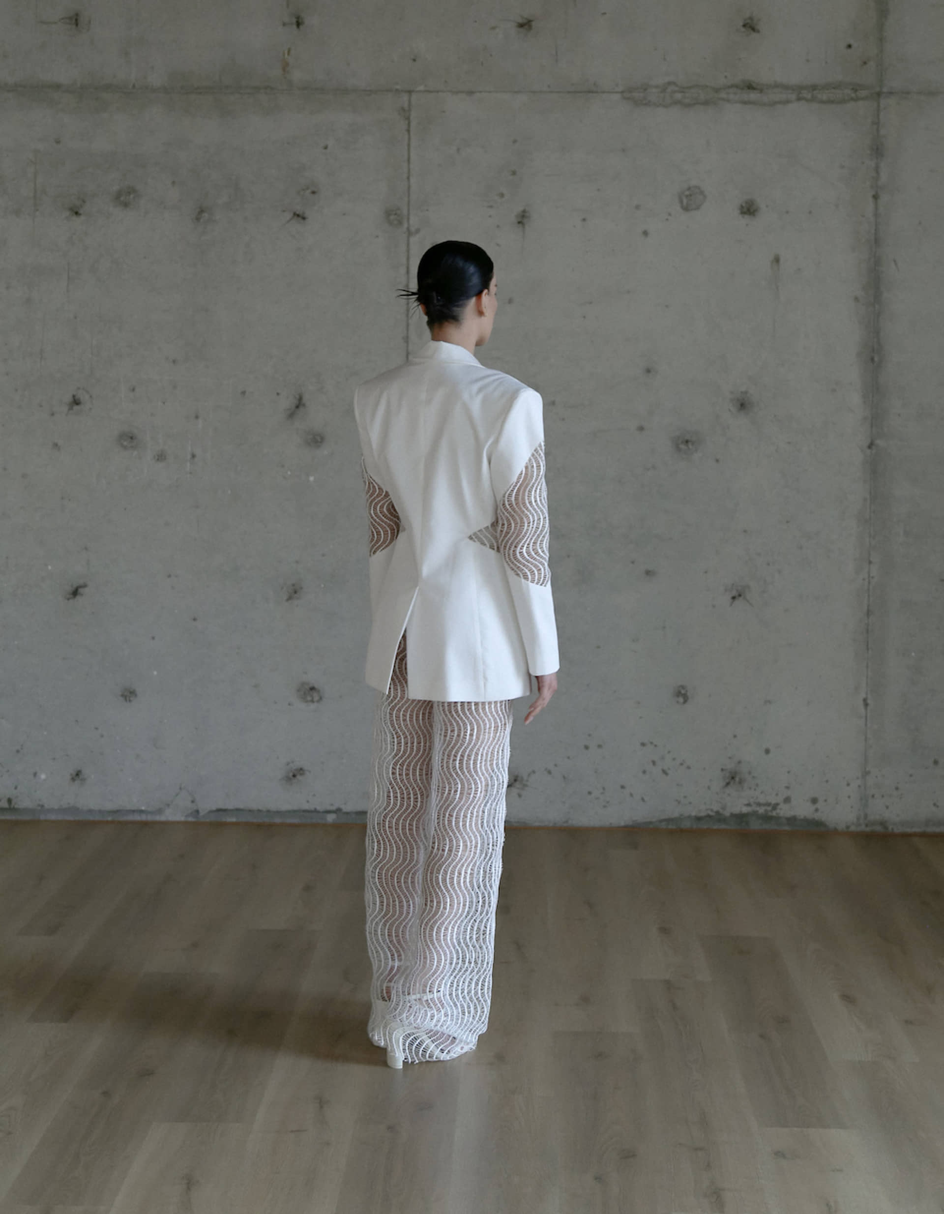 VALE Jacket in White made by MAET