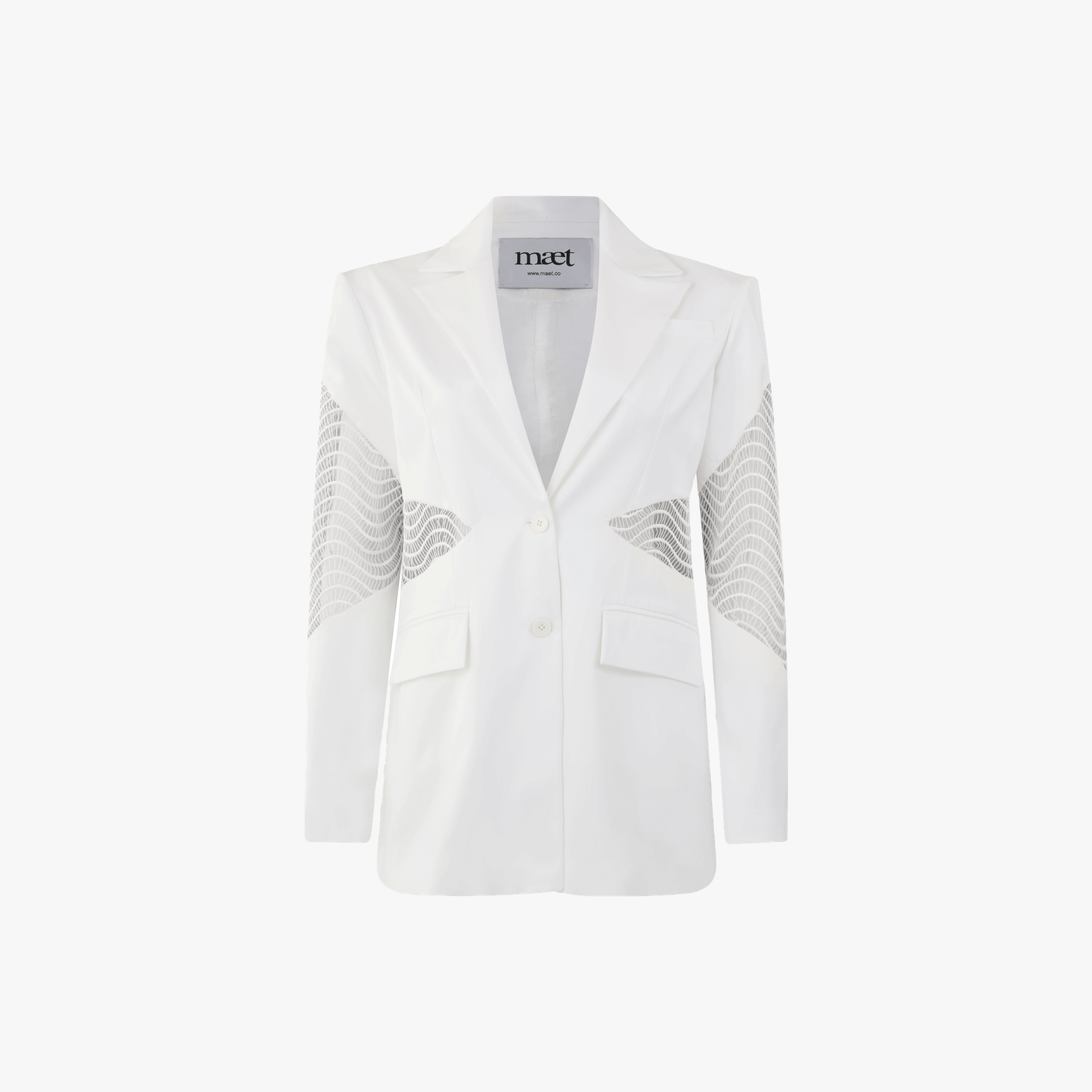 VALE Jacket in White made by MAET
