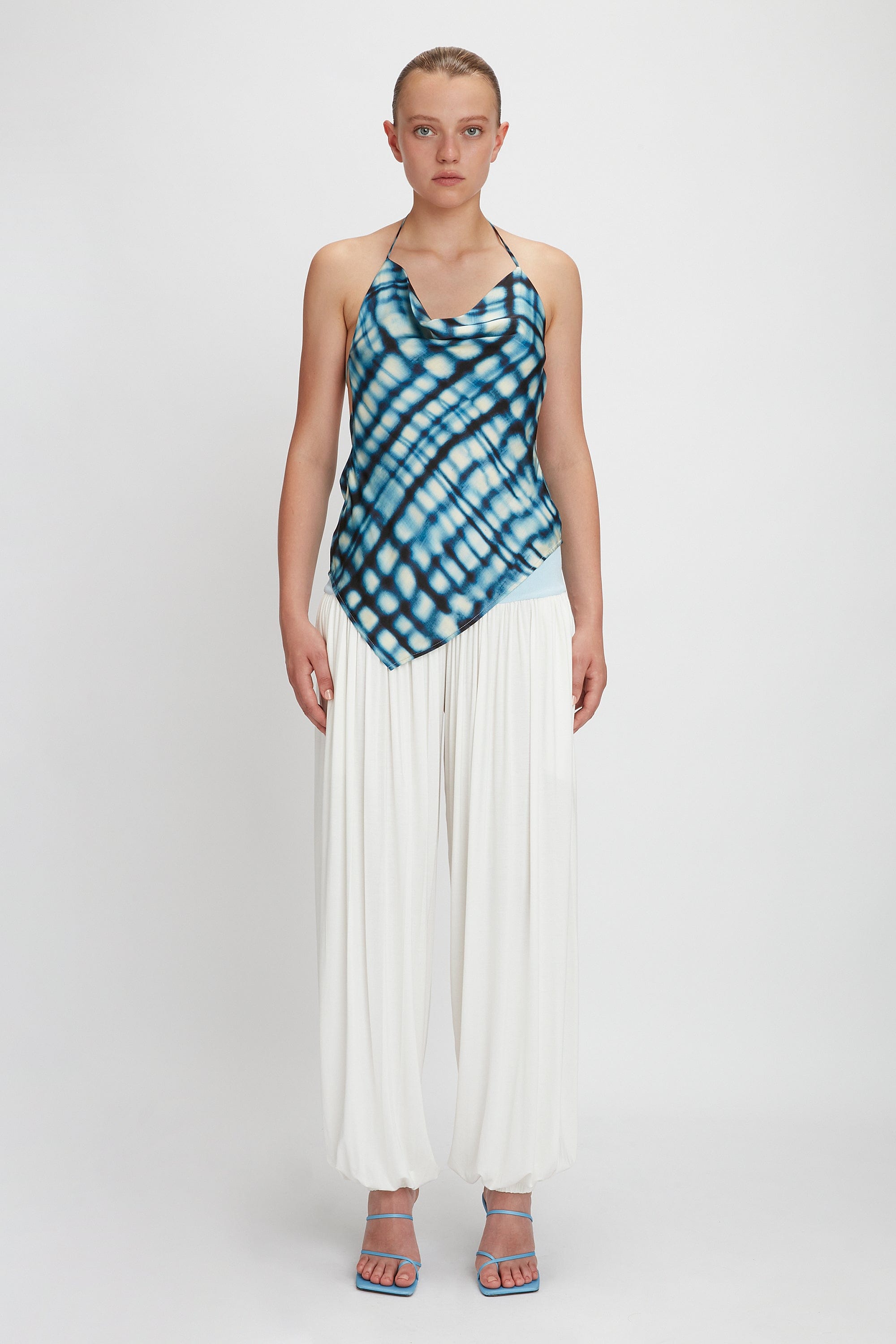 BIAS CUT PRINTED TOP made by YIBRI