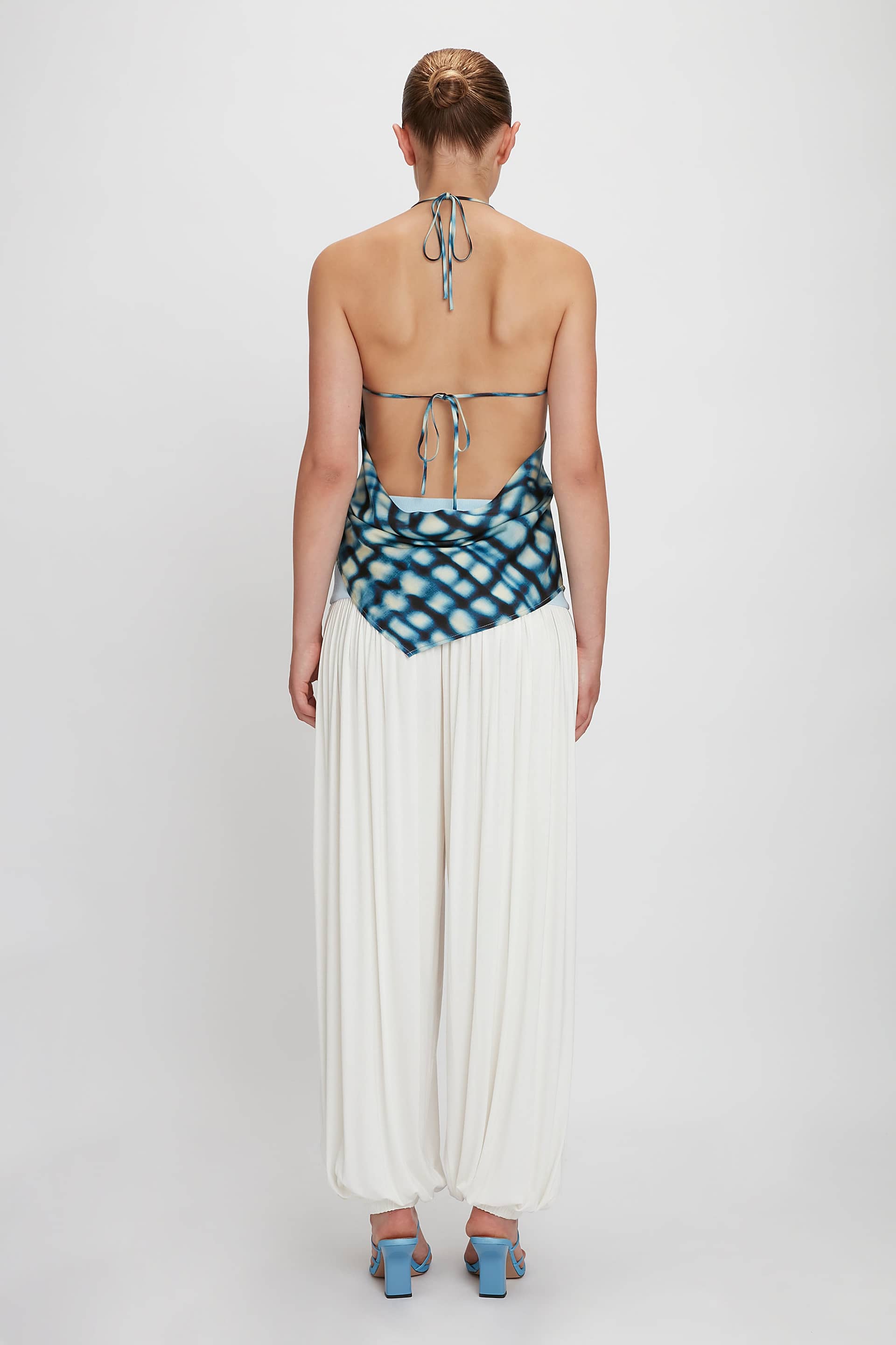 BIAS CUT PRINTED TOP made by YIBRI