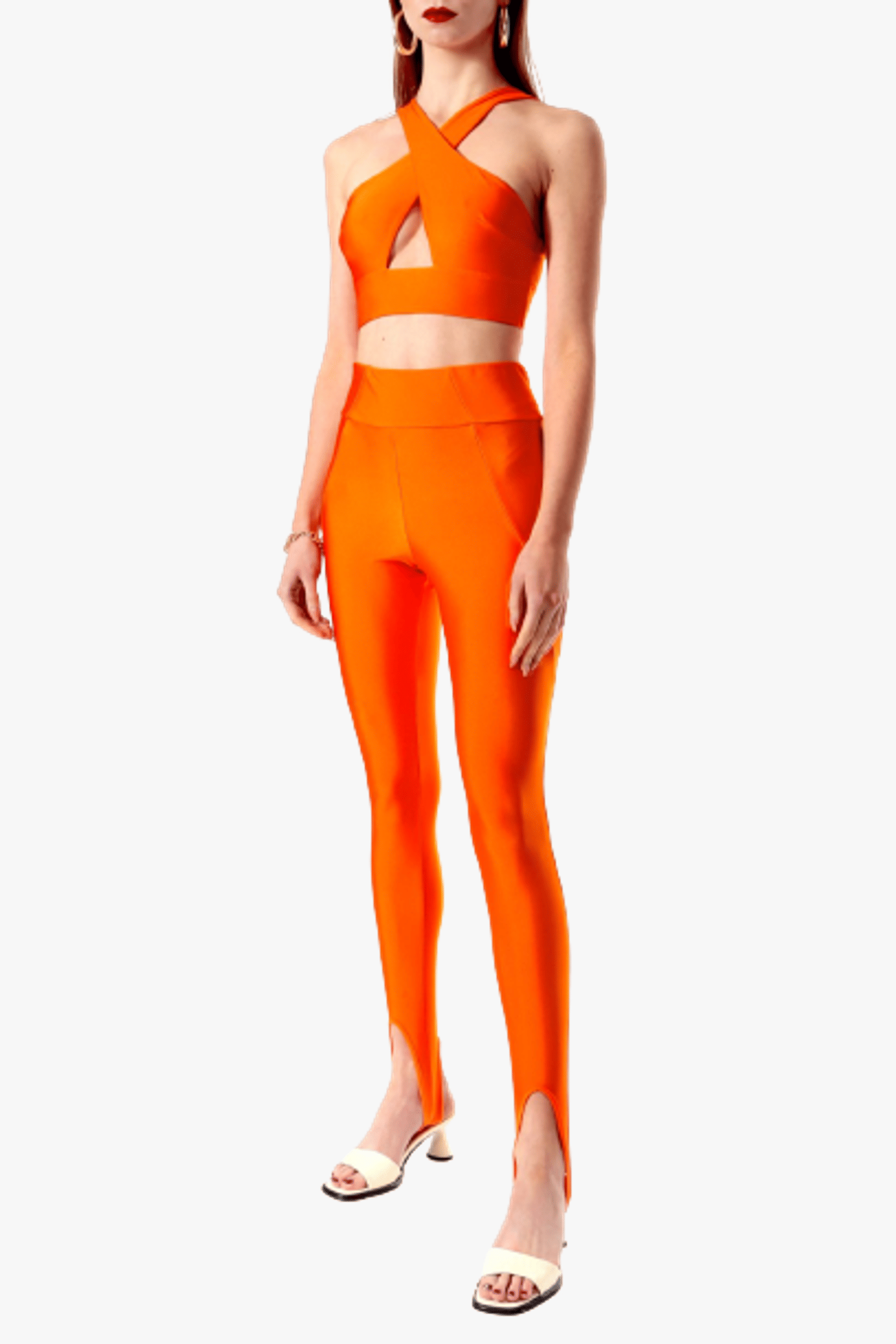 Leggings Gia Neon Orange made by HALEWSKI