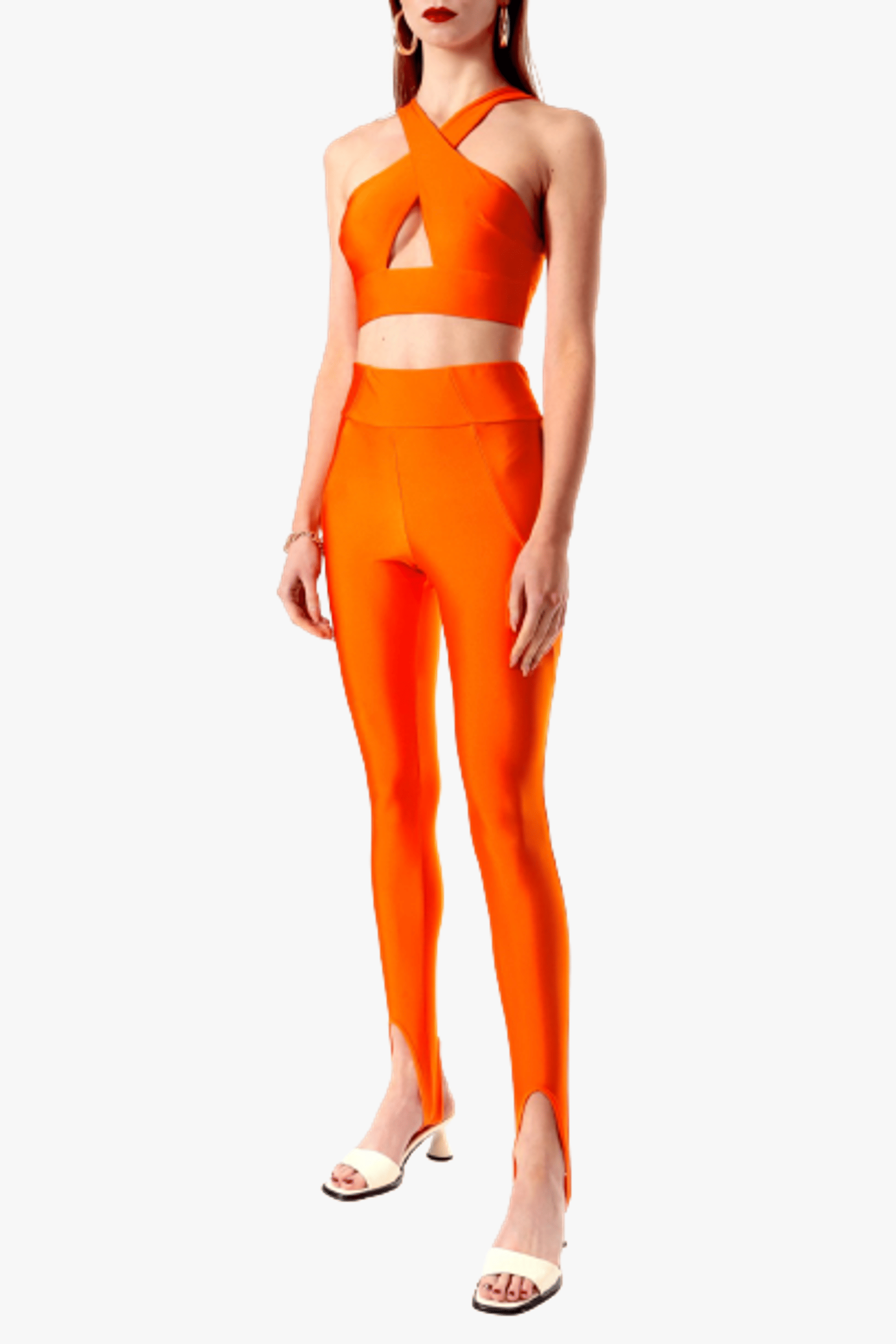 Leggings Gia Neon Orange made by HALEWSKI