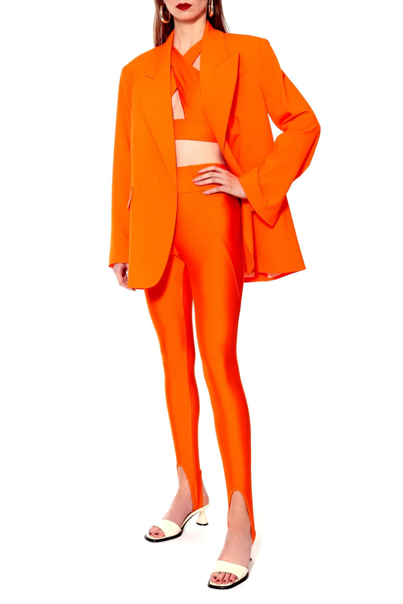 Leggings Gia Neon Orange made by HALEWSKI