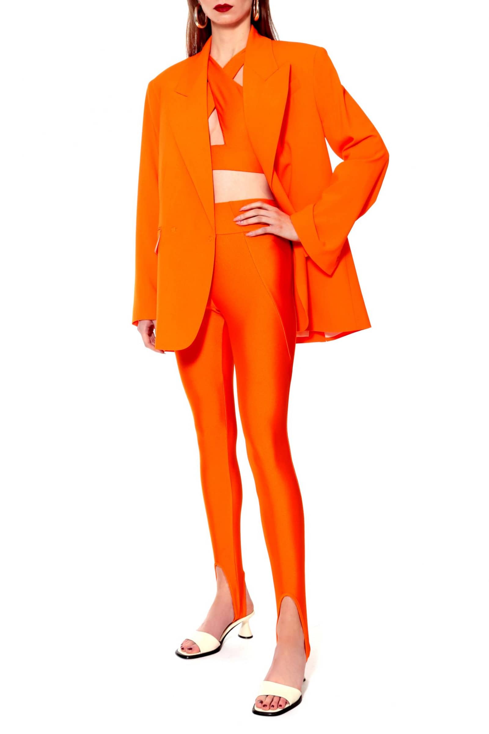 Leggings Gia Neon Orange made by HALEWSKI
