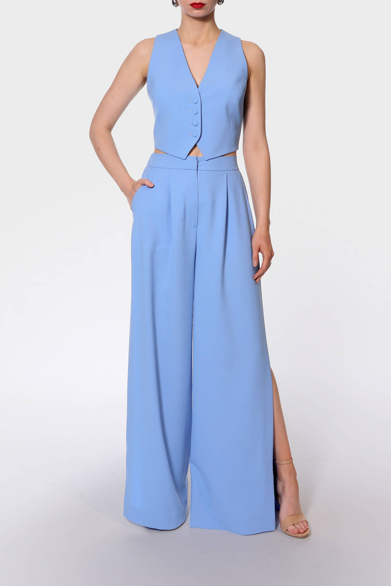 Pants Omena Blue made by HALEWSKI