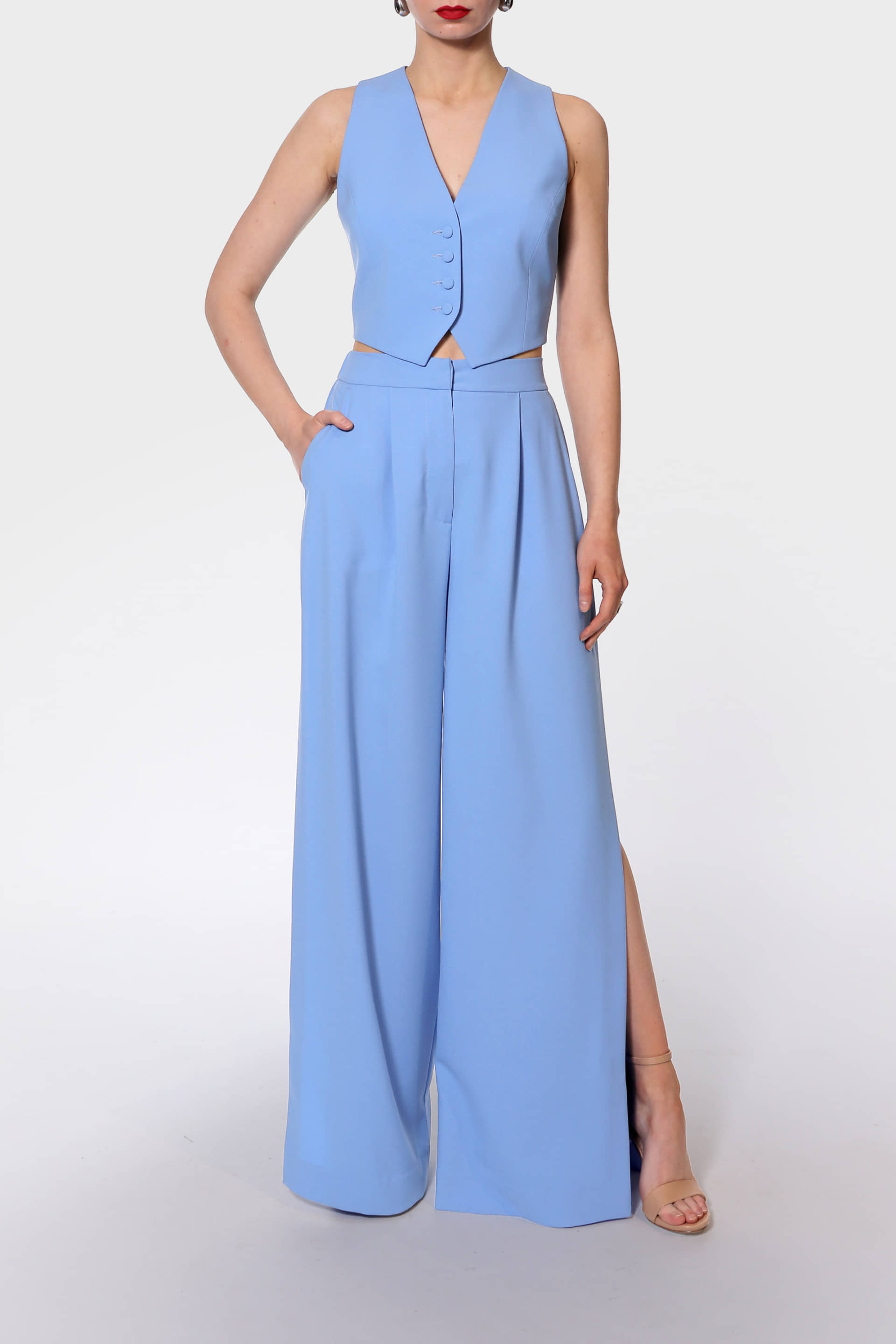 Pants Omena Blue made by HALEWSKI