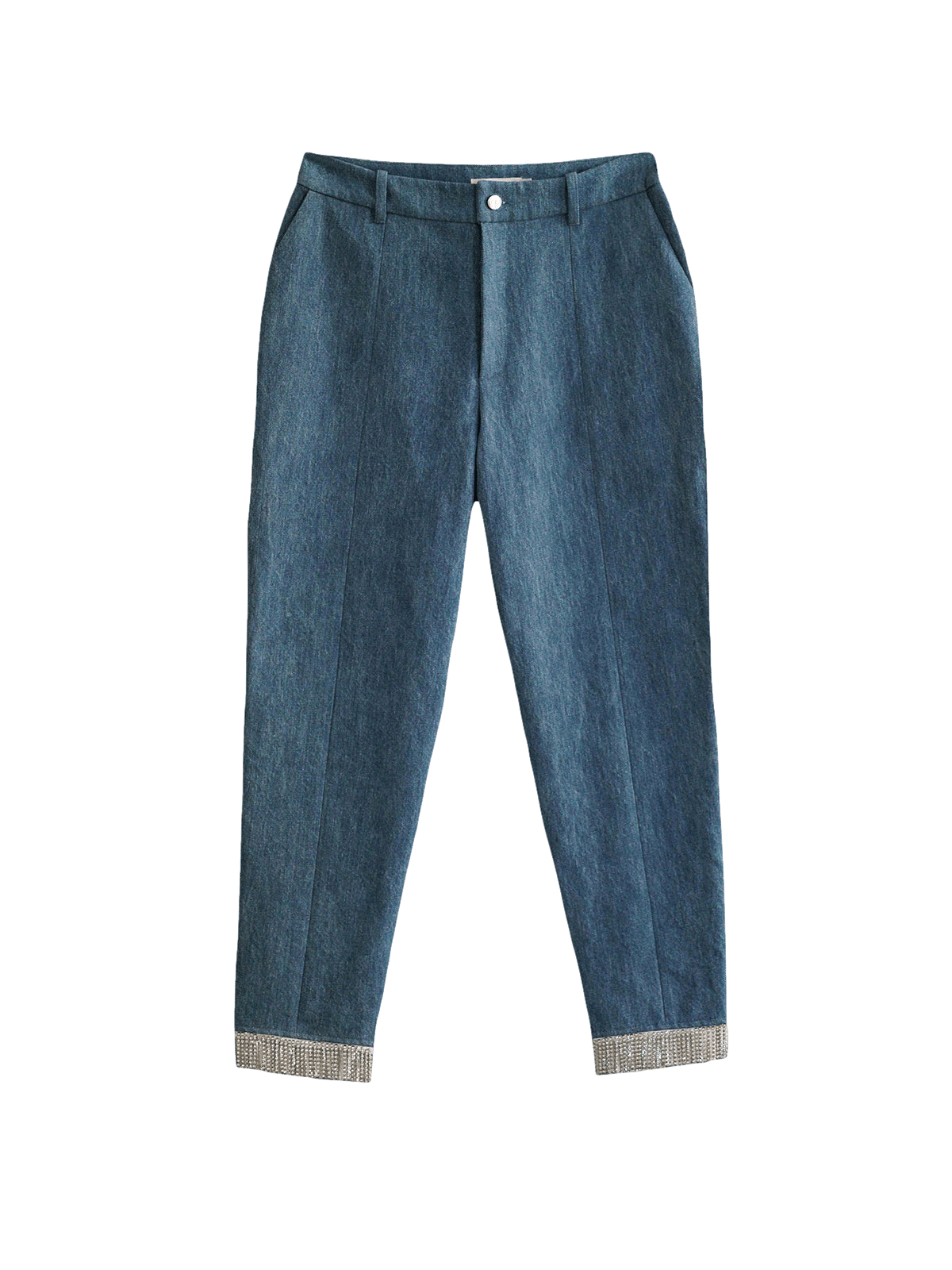 Fanny Denim Trousers in Blue made by AÉRYNE