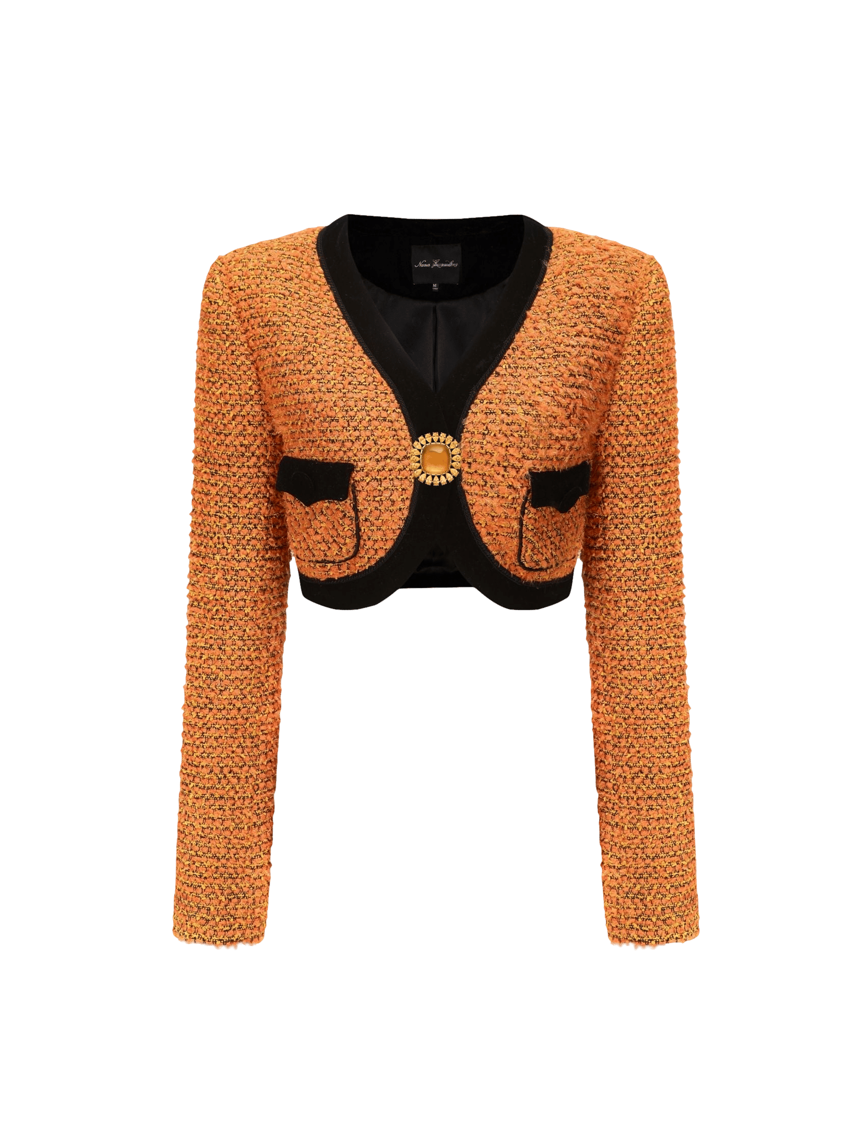 Miranda Crop Jacket (Yellow) in Orange made by Nana Jacqueline