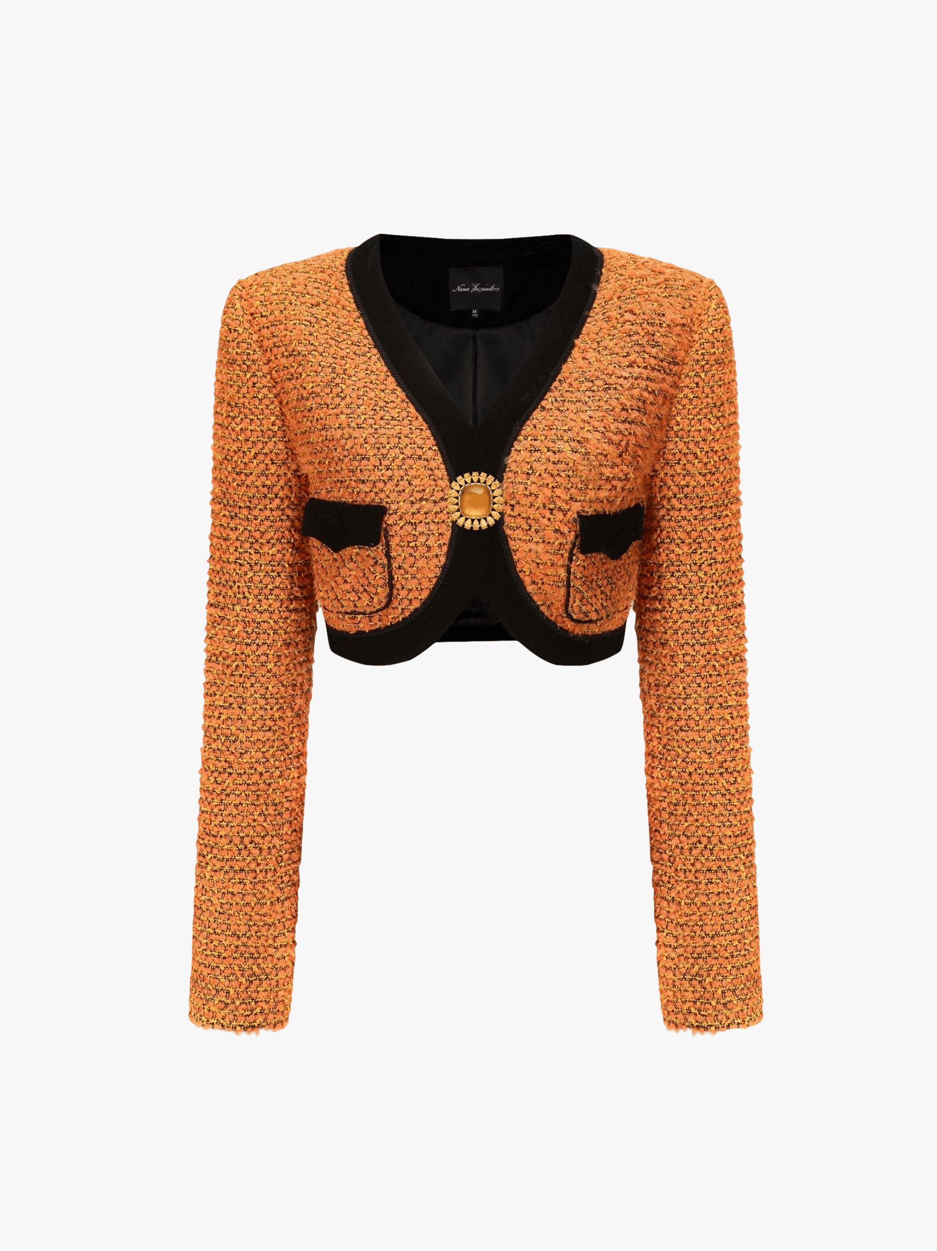 Miranda Crop Jacket (Yellow) in Orange made by Nana Jacqueline