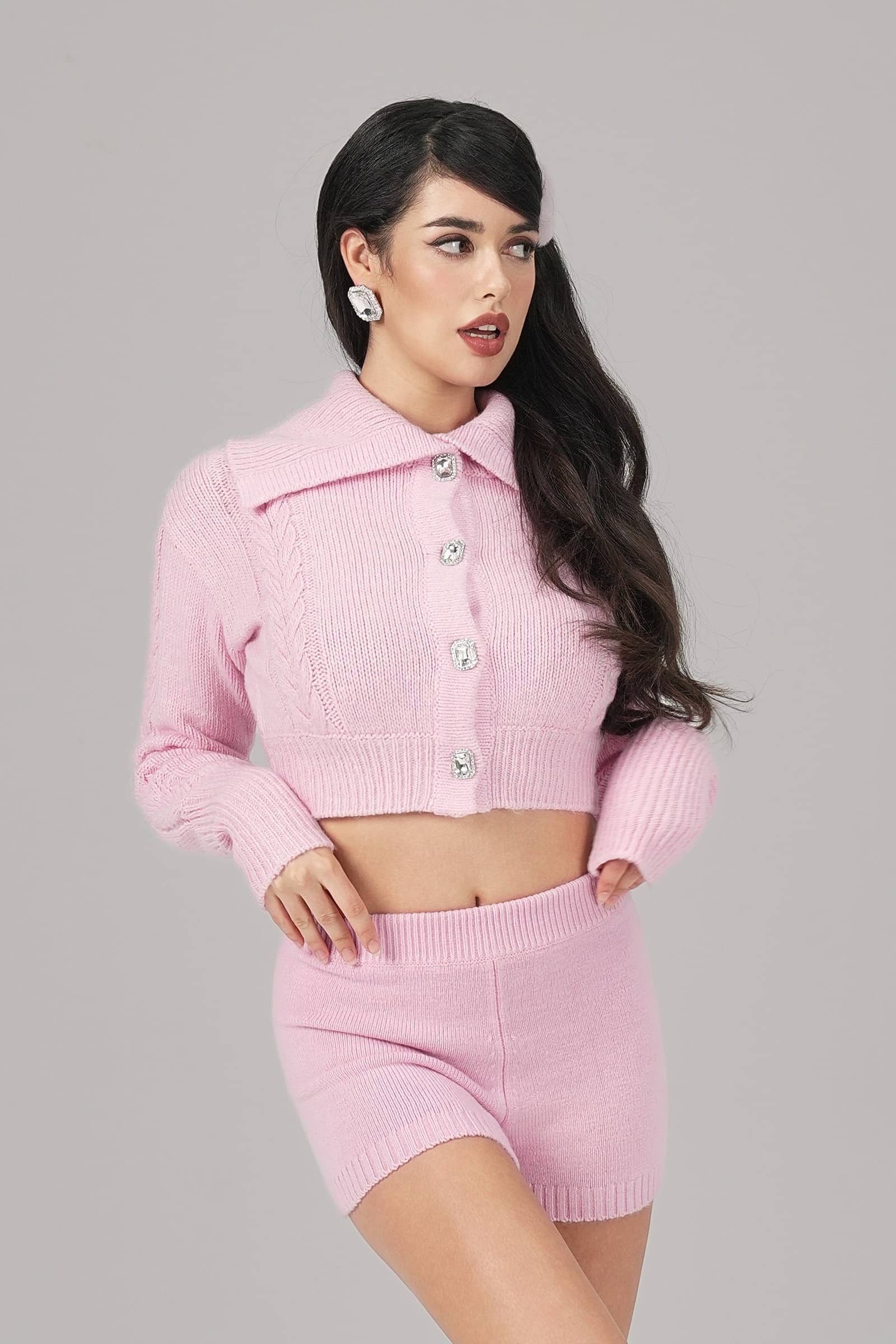 Addison Coat + Scarf Set (Pink) made by Nana Jacqueline