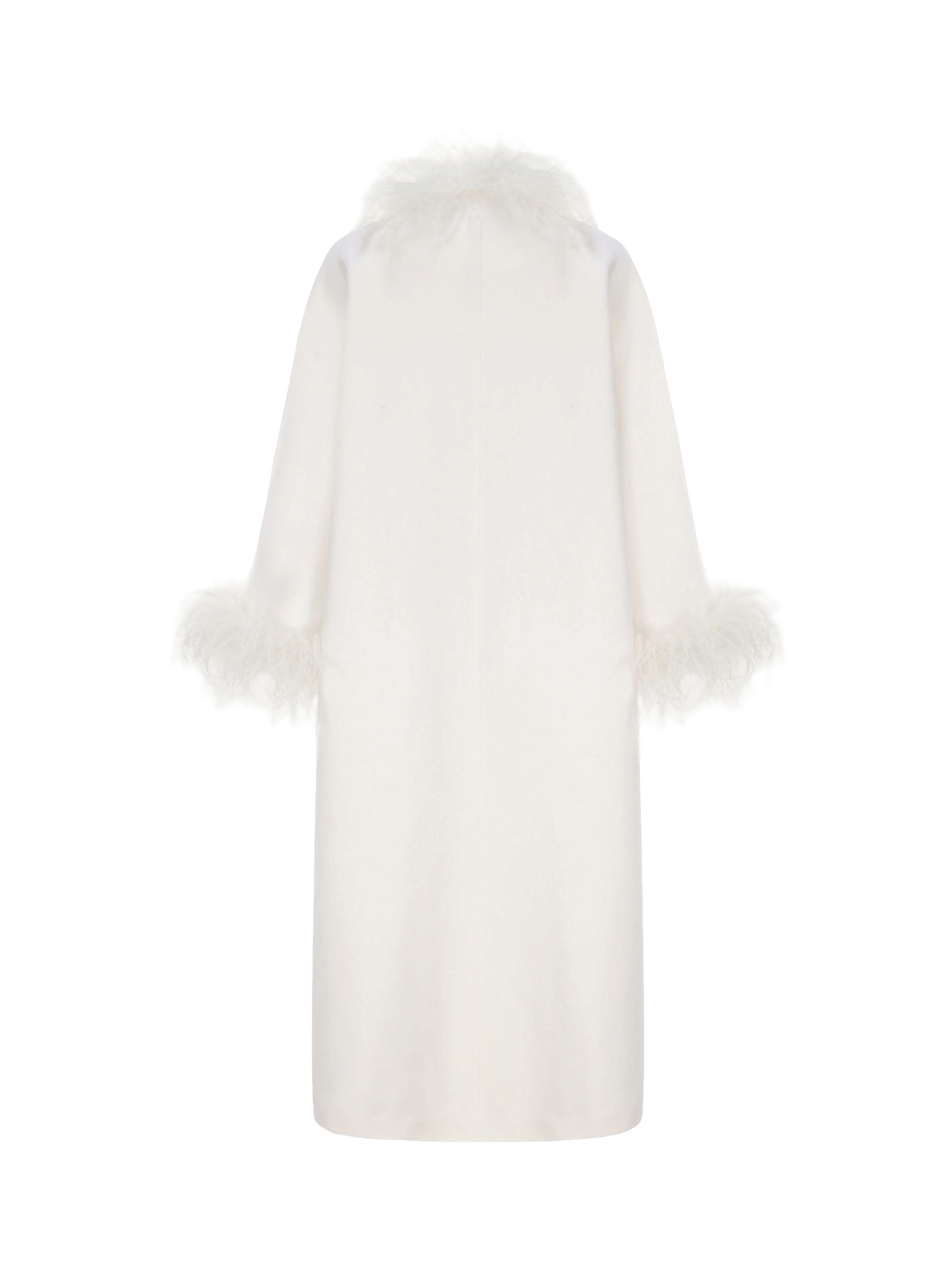 Nina Feather Coat (White) made by Nana Jacqueline
