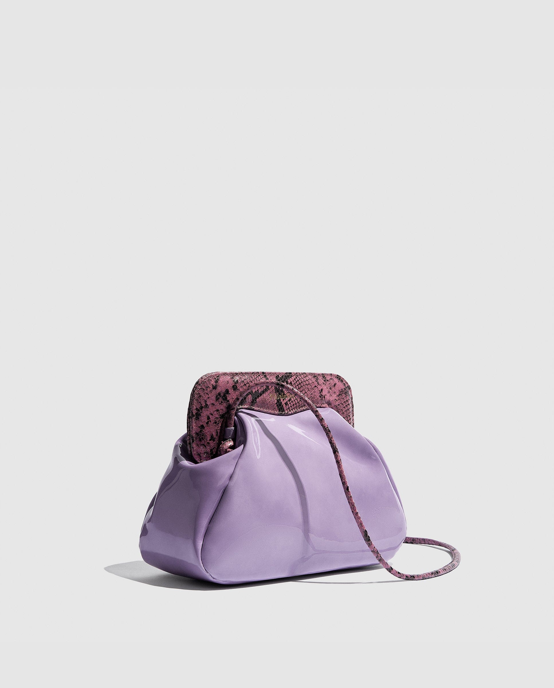 Constanza mauve patent leather made by Phialebel