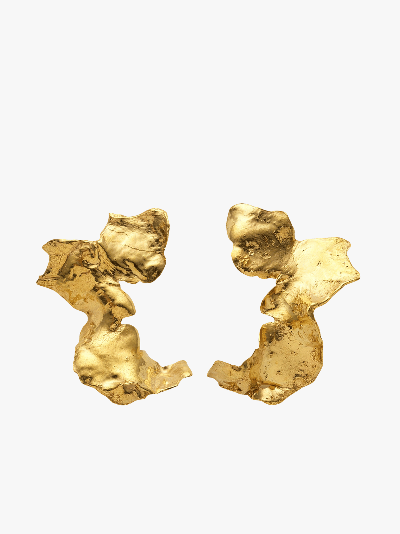 Talisman Flow Earrings Gold made by Eva Remenyi