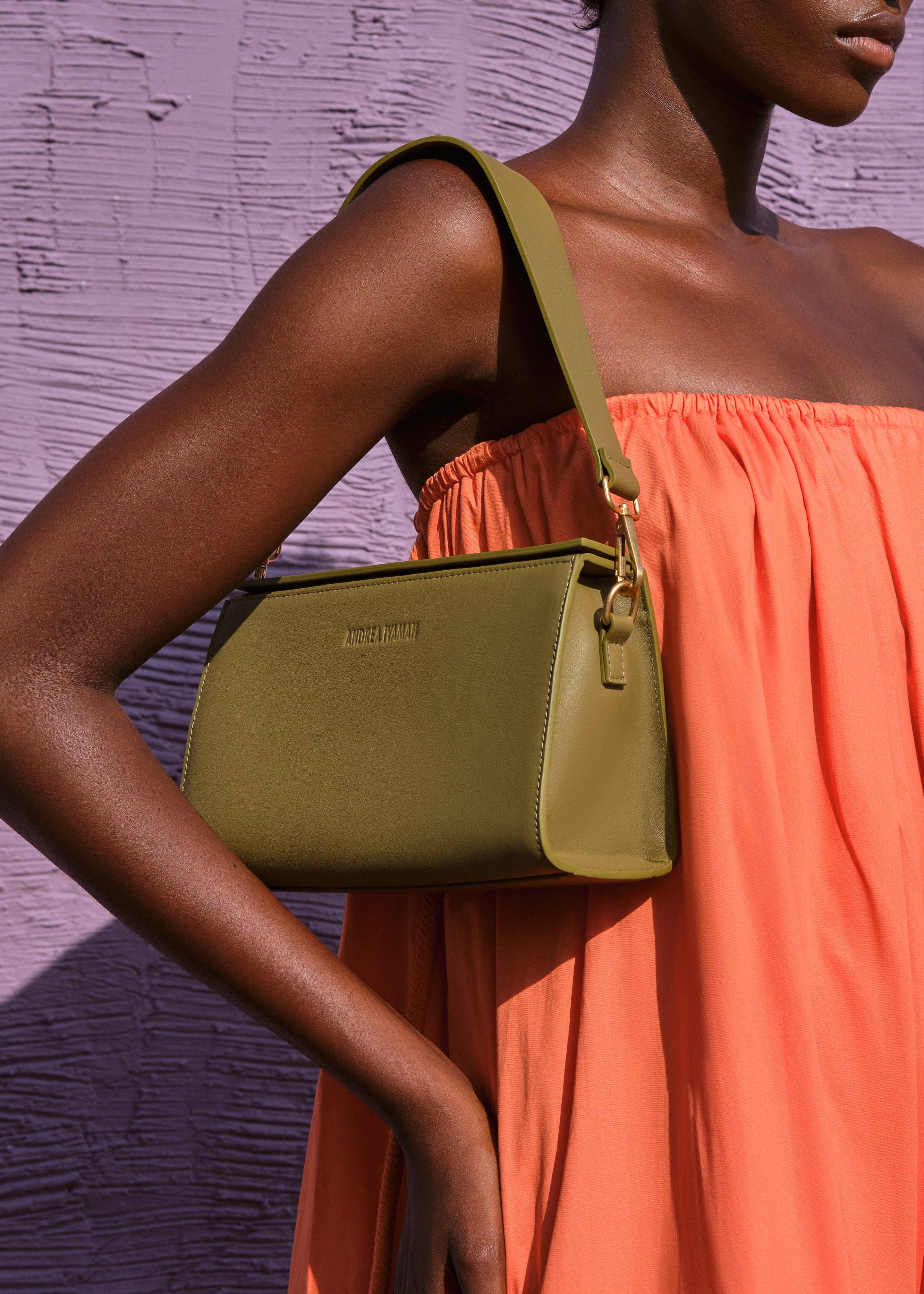 MALA GREEN SHOULDER BAG made by Andrea Iyamah
