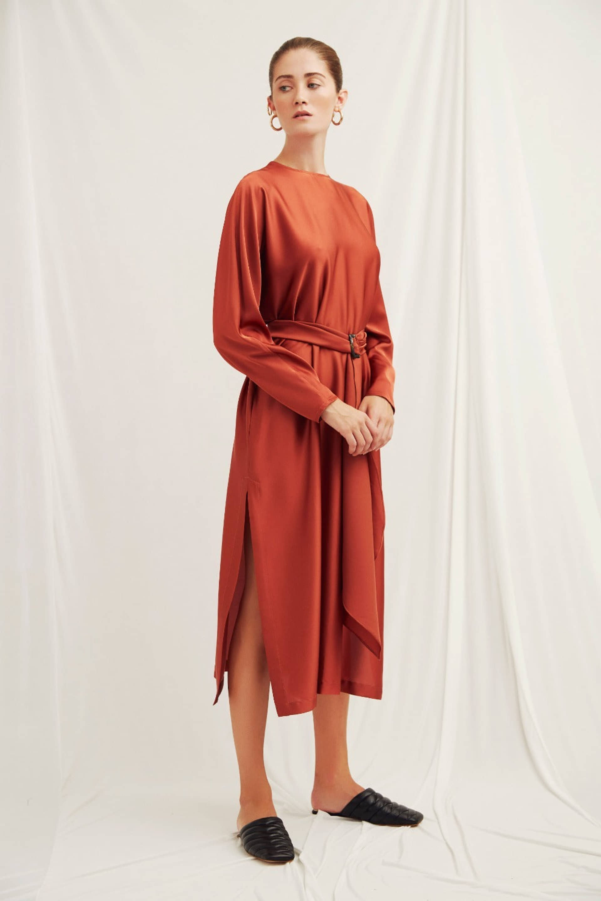 Etienne Satin Dress made by Nazli Ceren