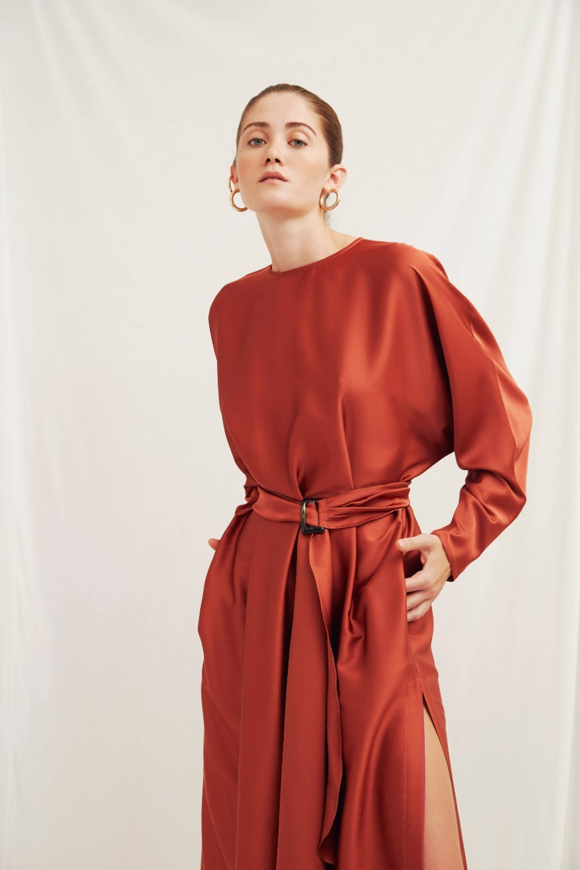 Etienne Satin Dress made by Nazli Ceren