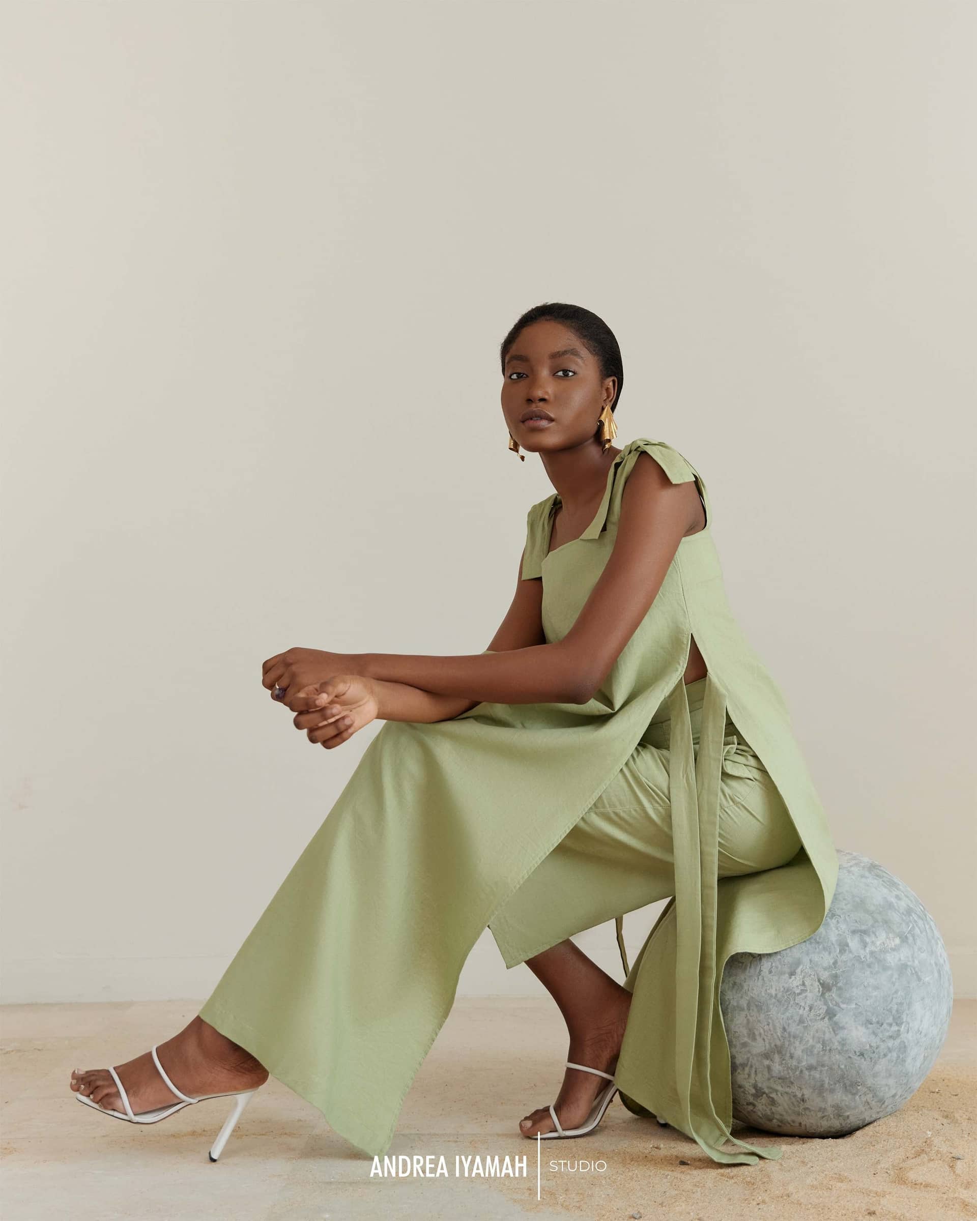 AFO WASABI MIDI SKIRT made by Andrea Iyamah