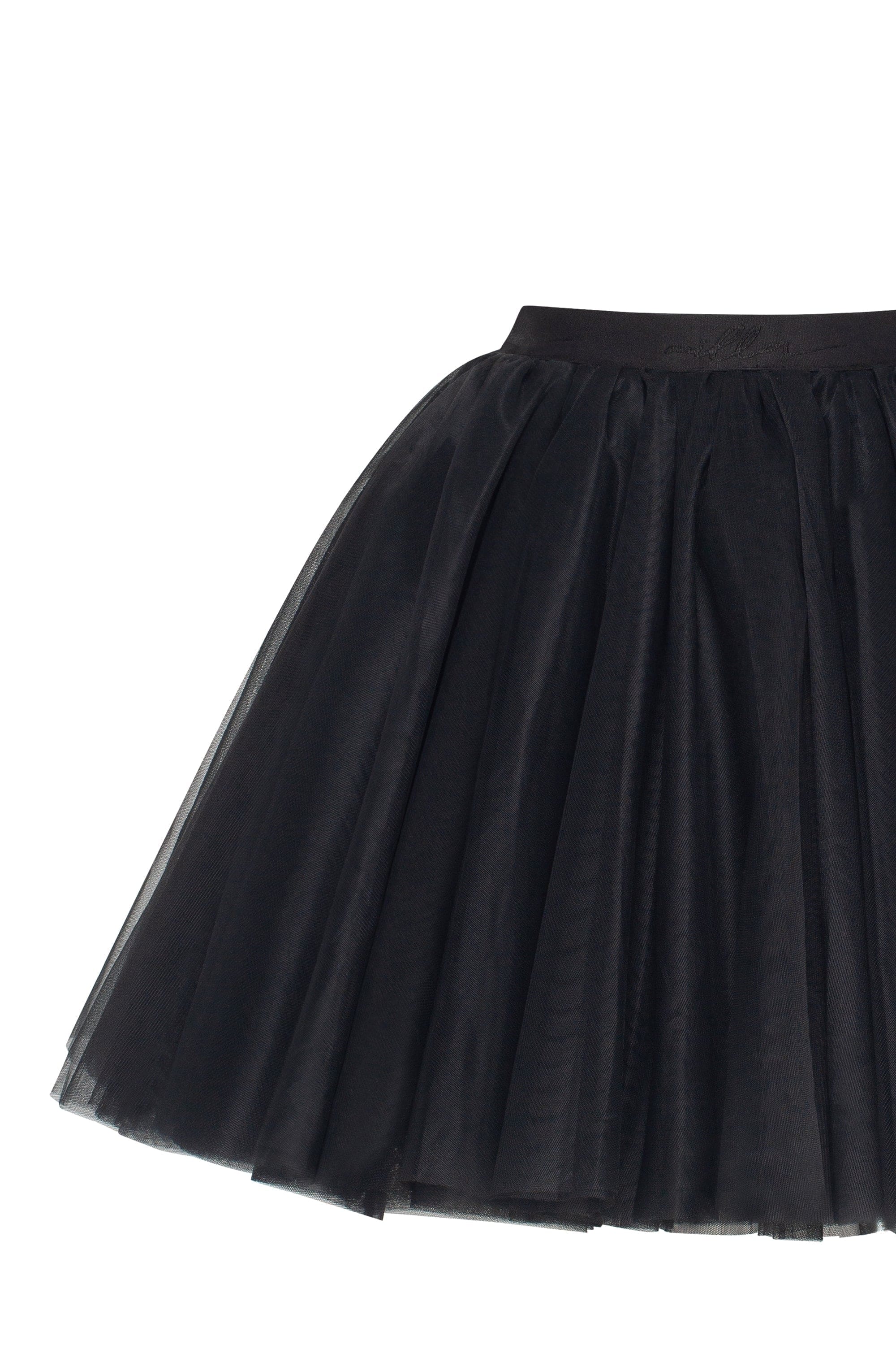 Gathered organza mini skirt in black, Xo Xo made by Milla