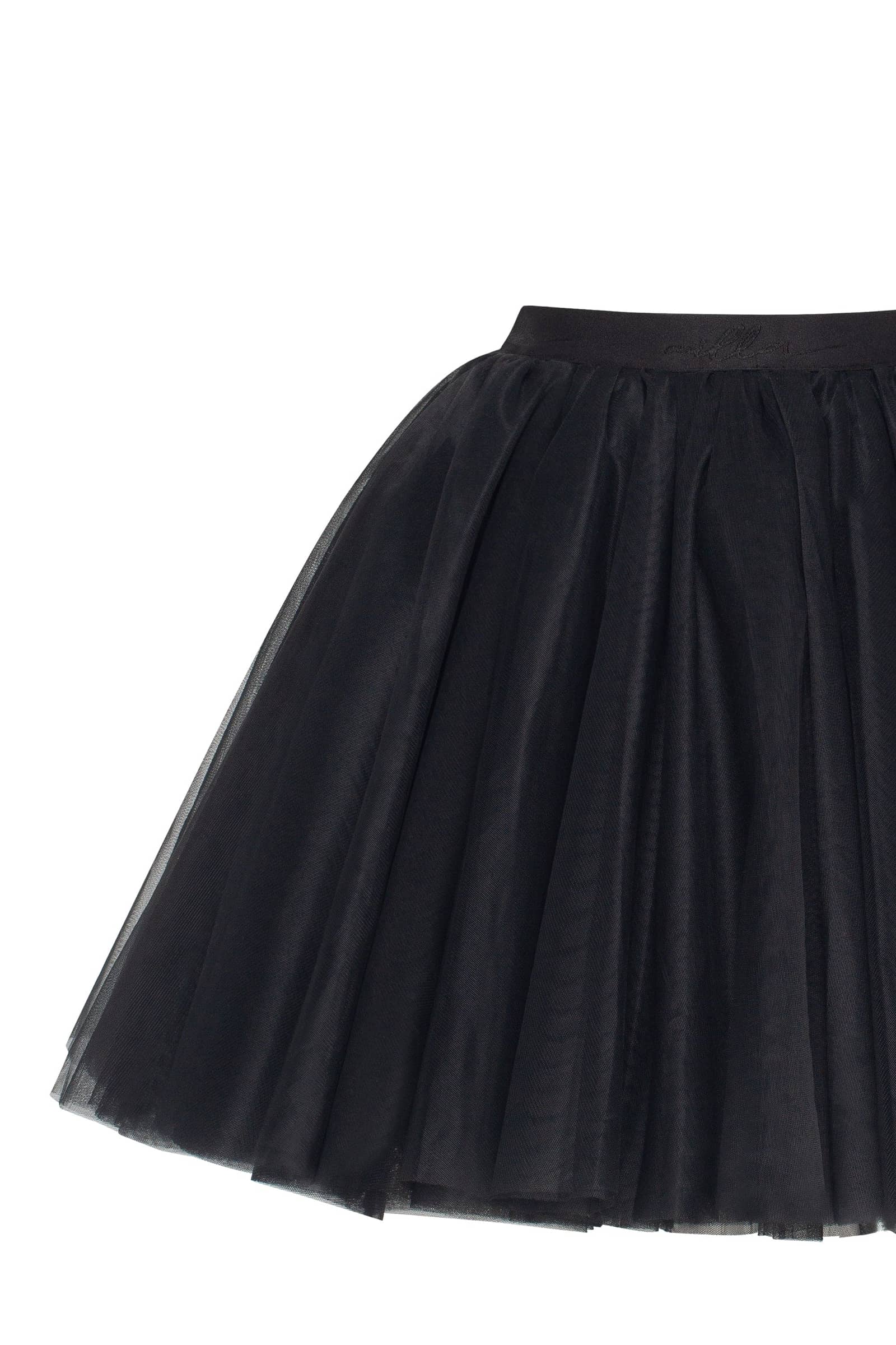 Gathered organza mini skirt in black, Xo Xo made by Milla