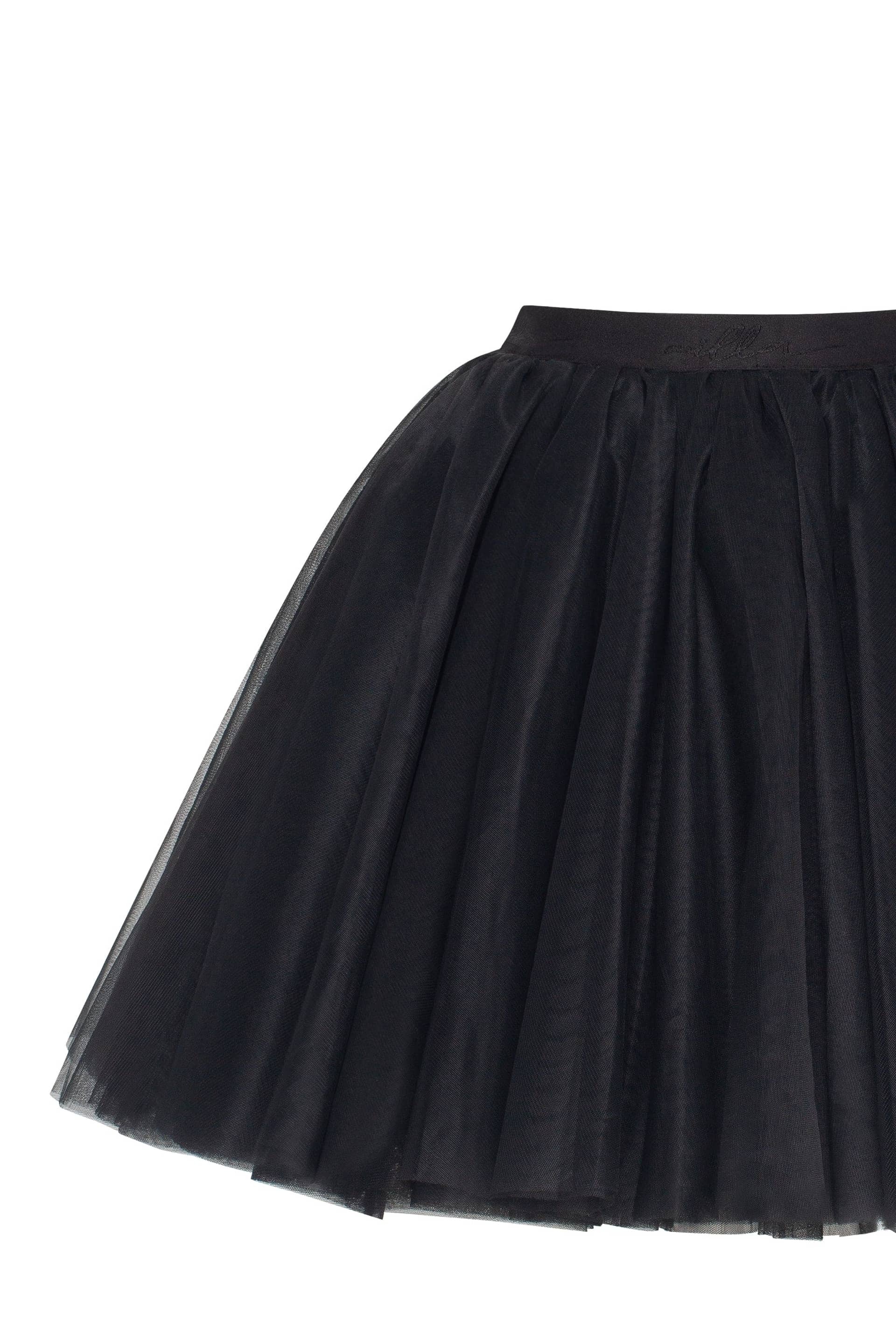 Gathered organza mini skirt in black, Xo Xo made by Milla
