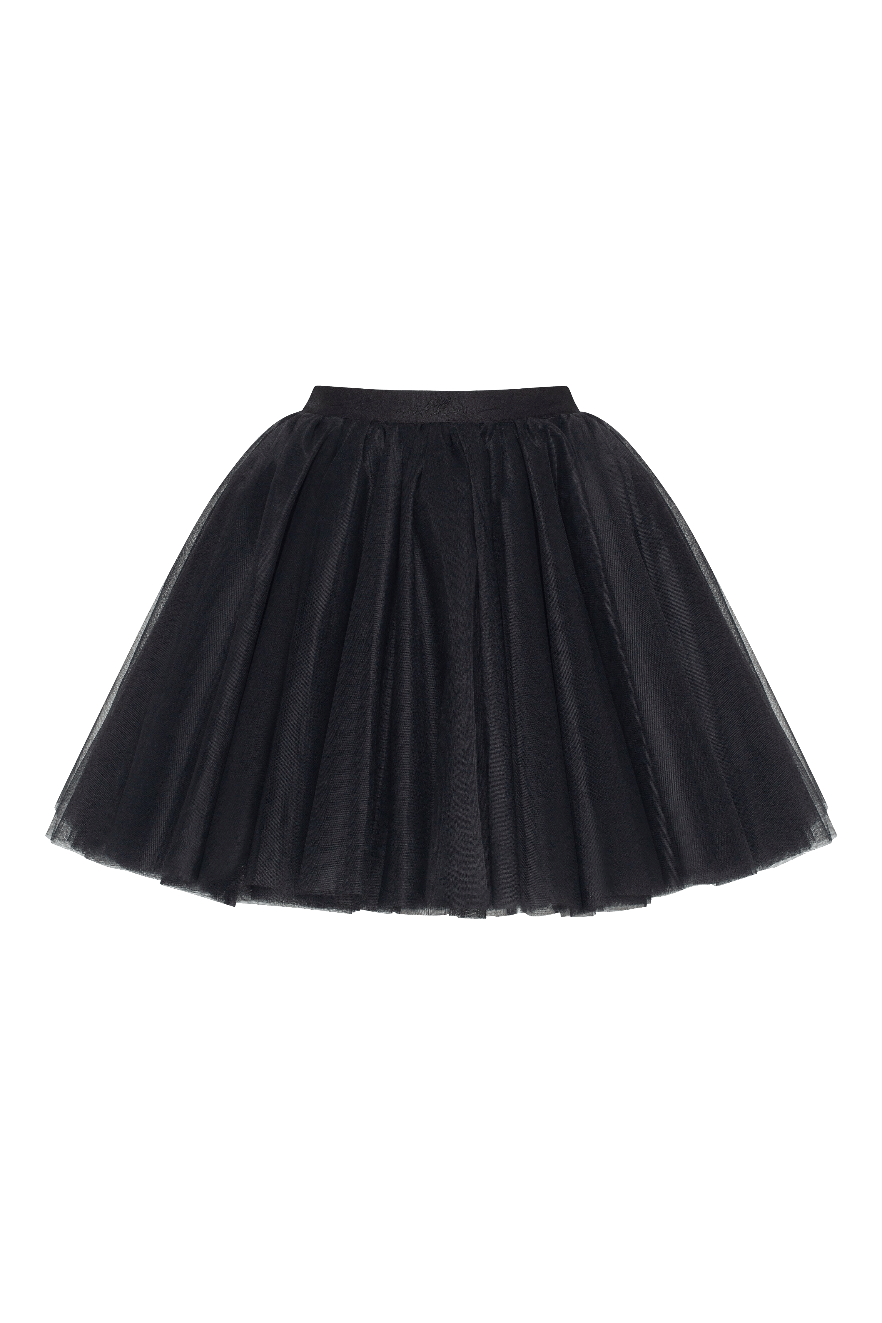 Gathered organza mini skirt in black, Xo Xo made by Milla