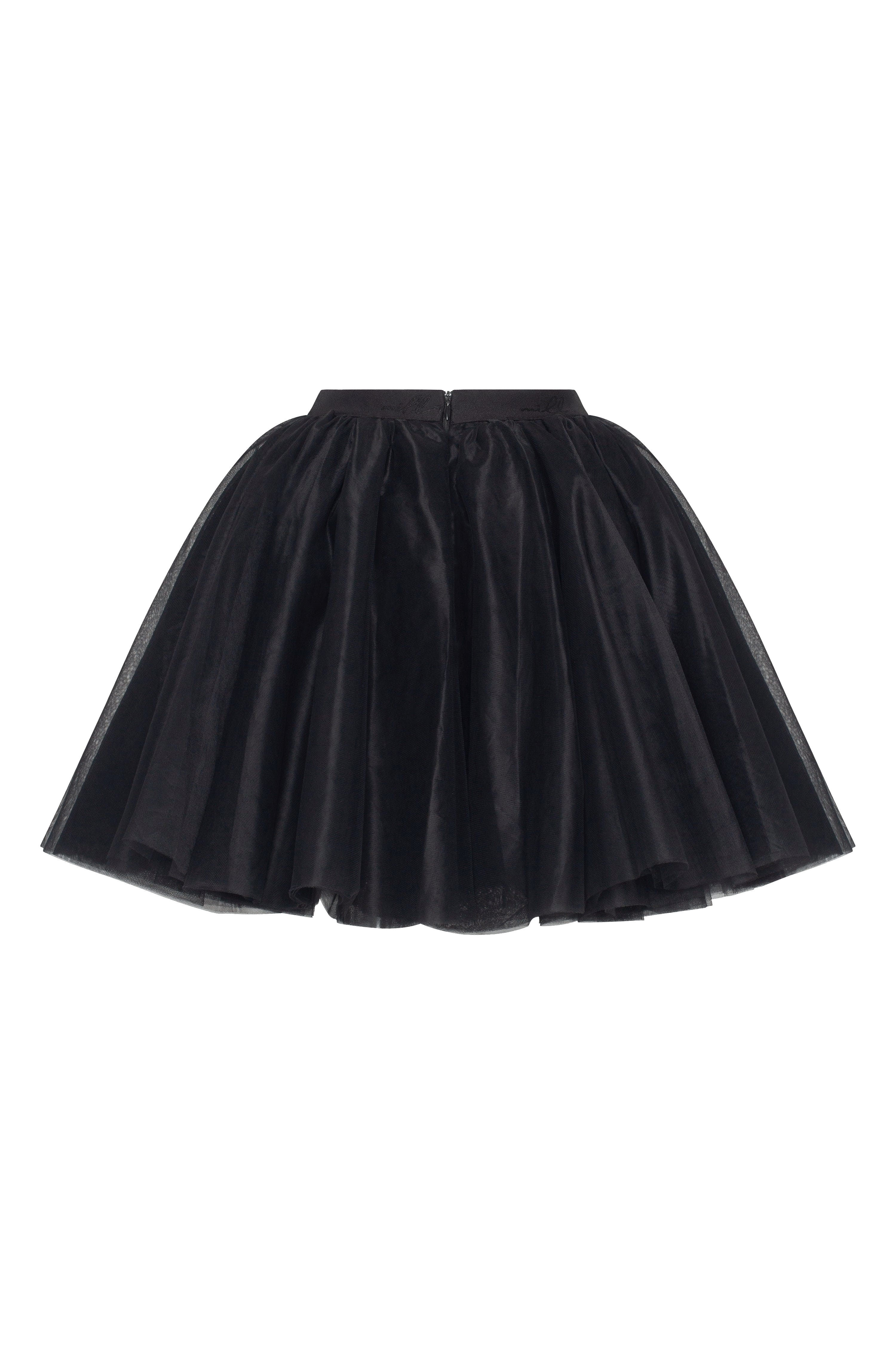 Gathered organza mini skirt in black, Xo Xo made by Milla
