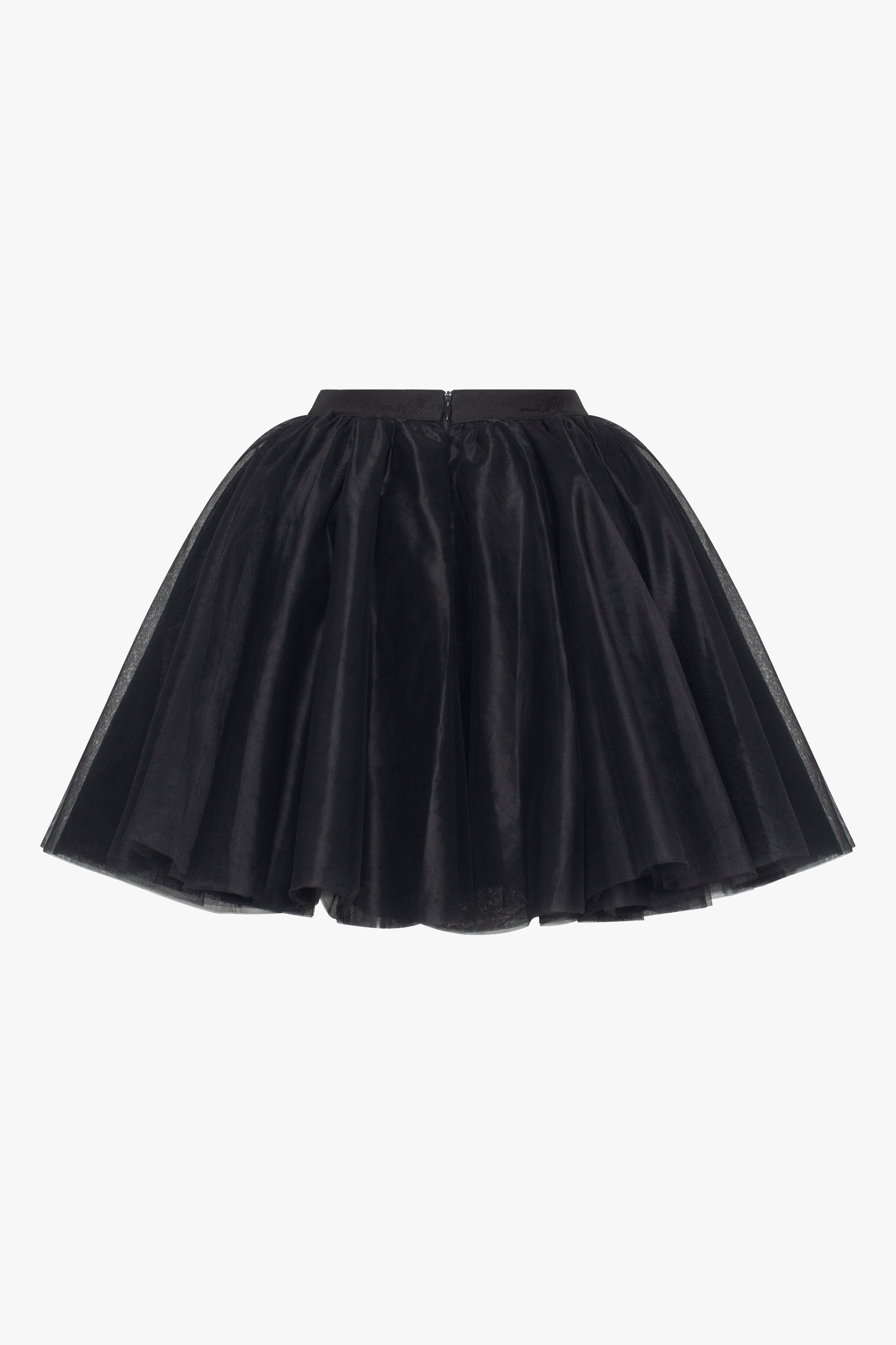 Gathered organza mini skirt in black, Xo Xo made by Milla