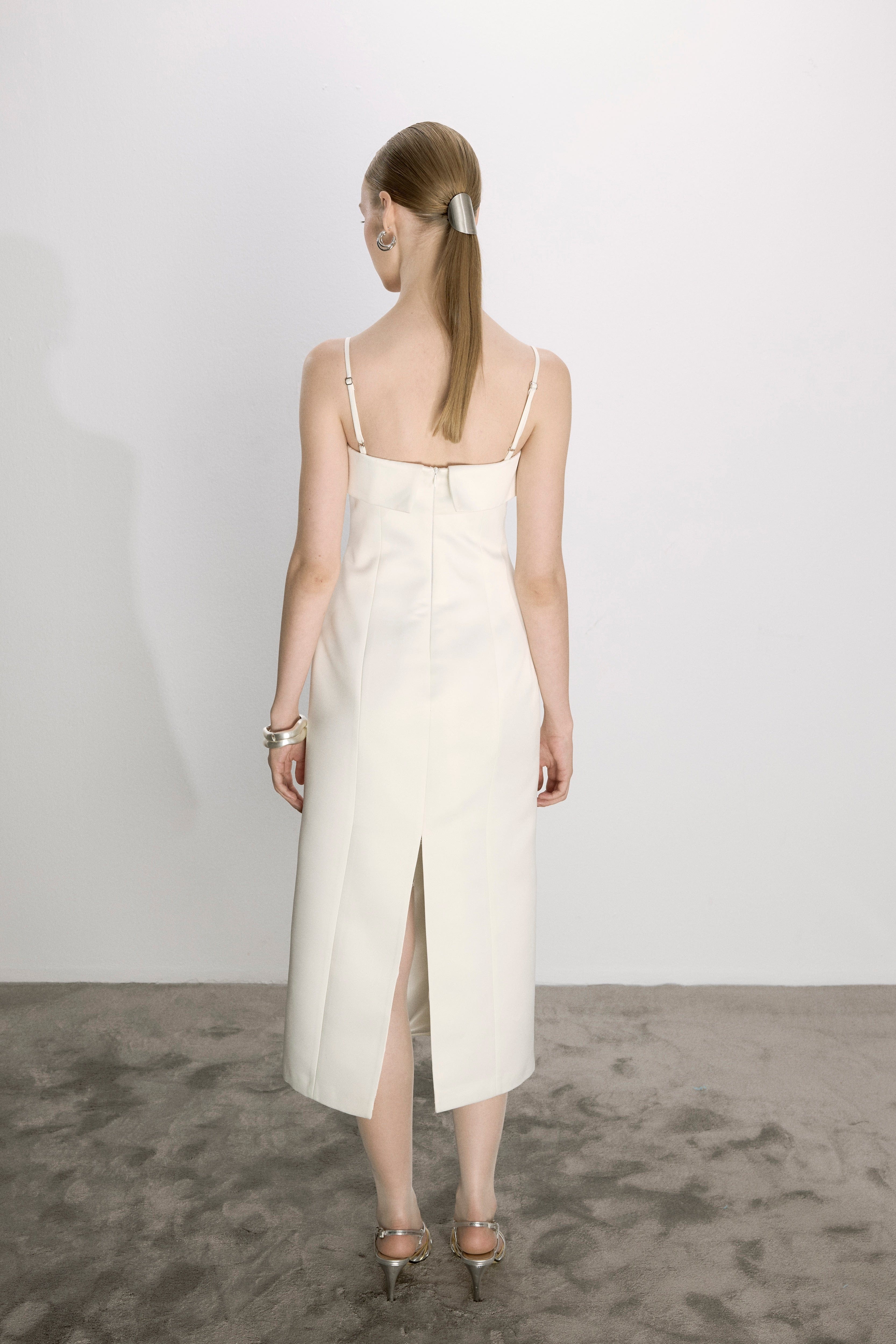 Gaia Long Dress In Vanilla Ice made by Nazli Ceren